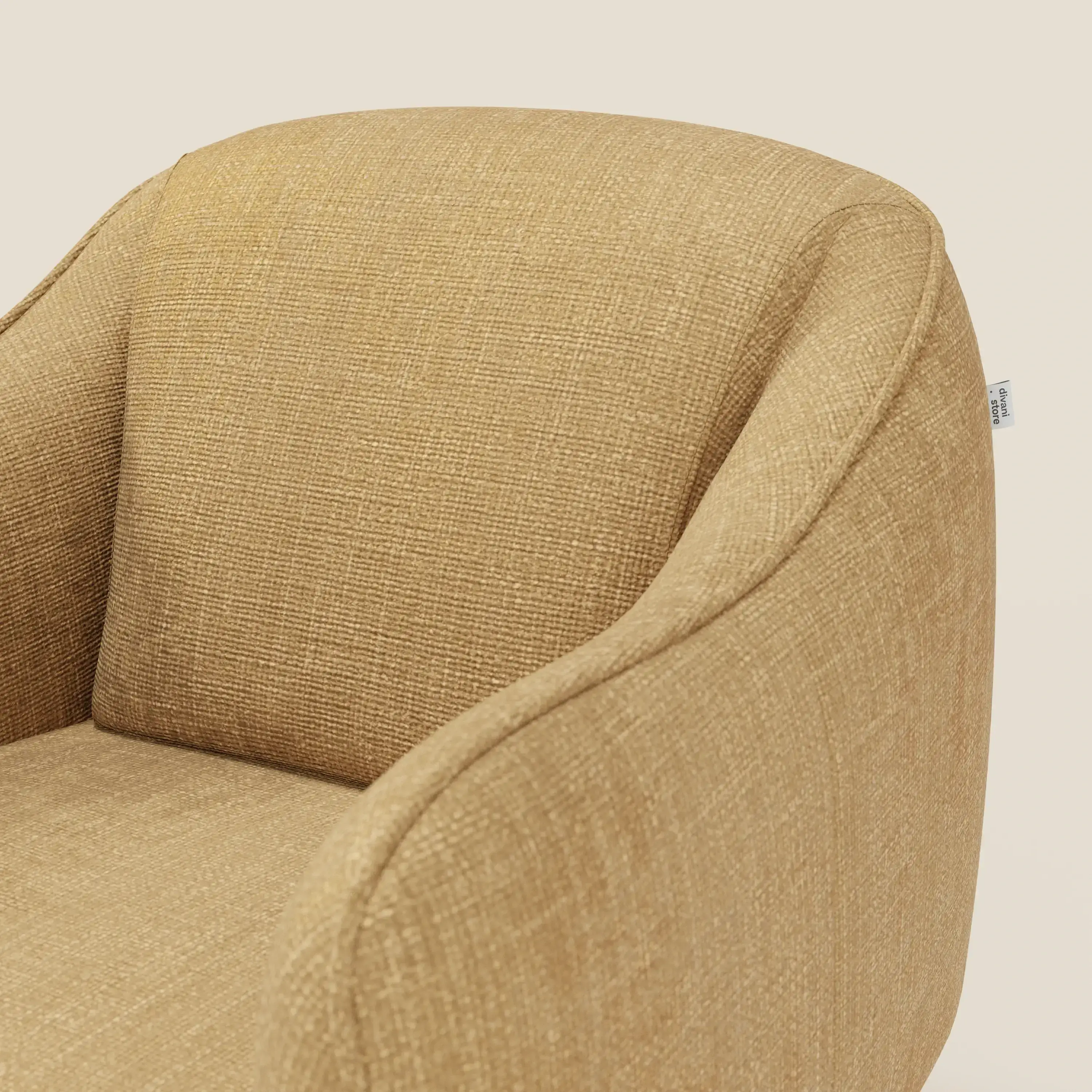 Avela Fauteuil au confort intemporel en tissu doux et imperméable T06 jaune - Image 6