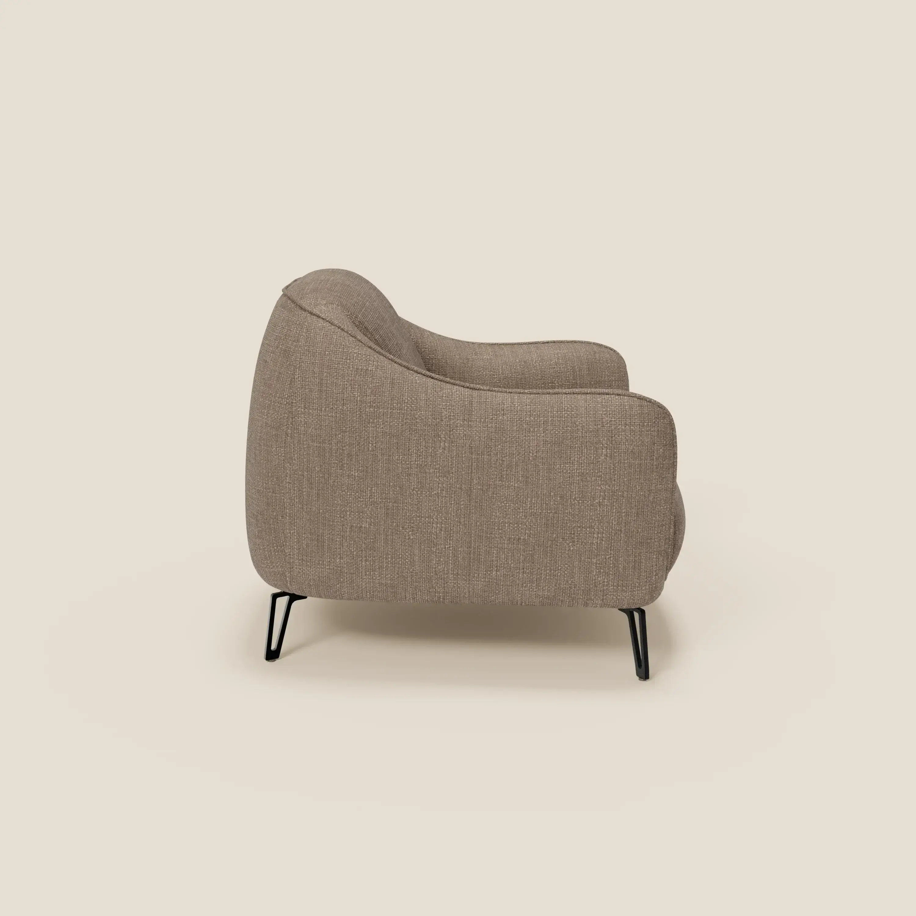Avela Fauteuil au confort intemporel en tissu doux et imperméable T06 marron - Image 3