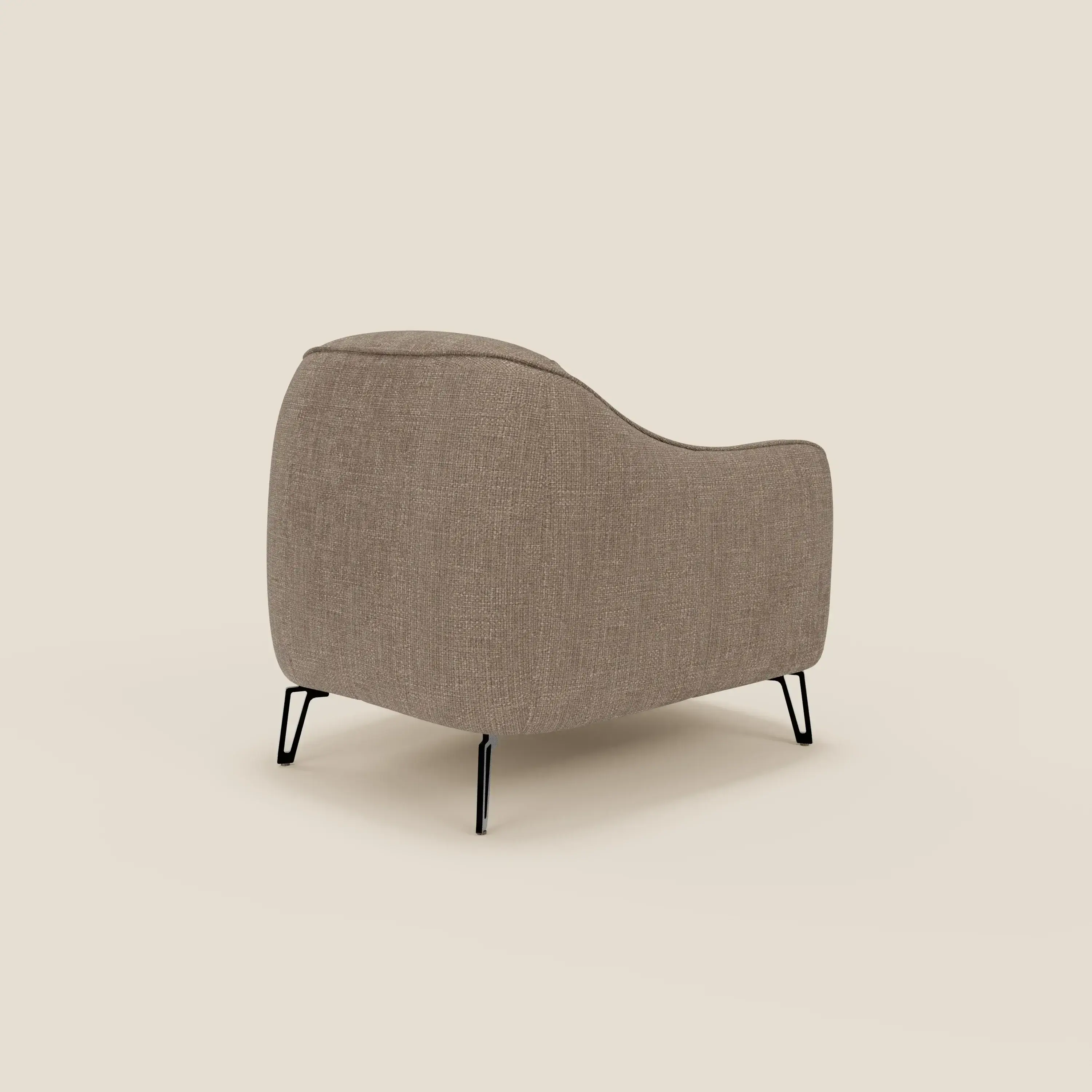 Avela Fauteuil au confort intemporel en tissu doux et imperméable T06 marron - Image 4