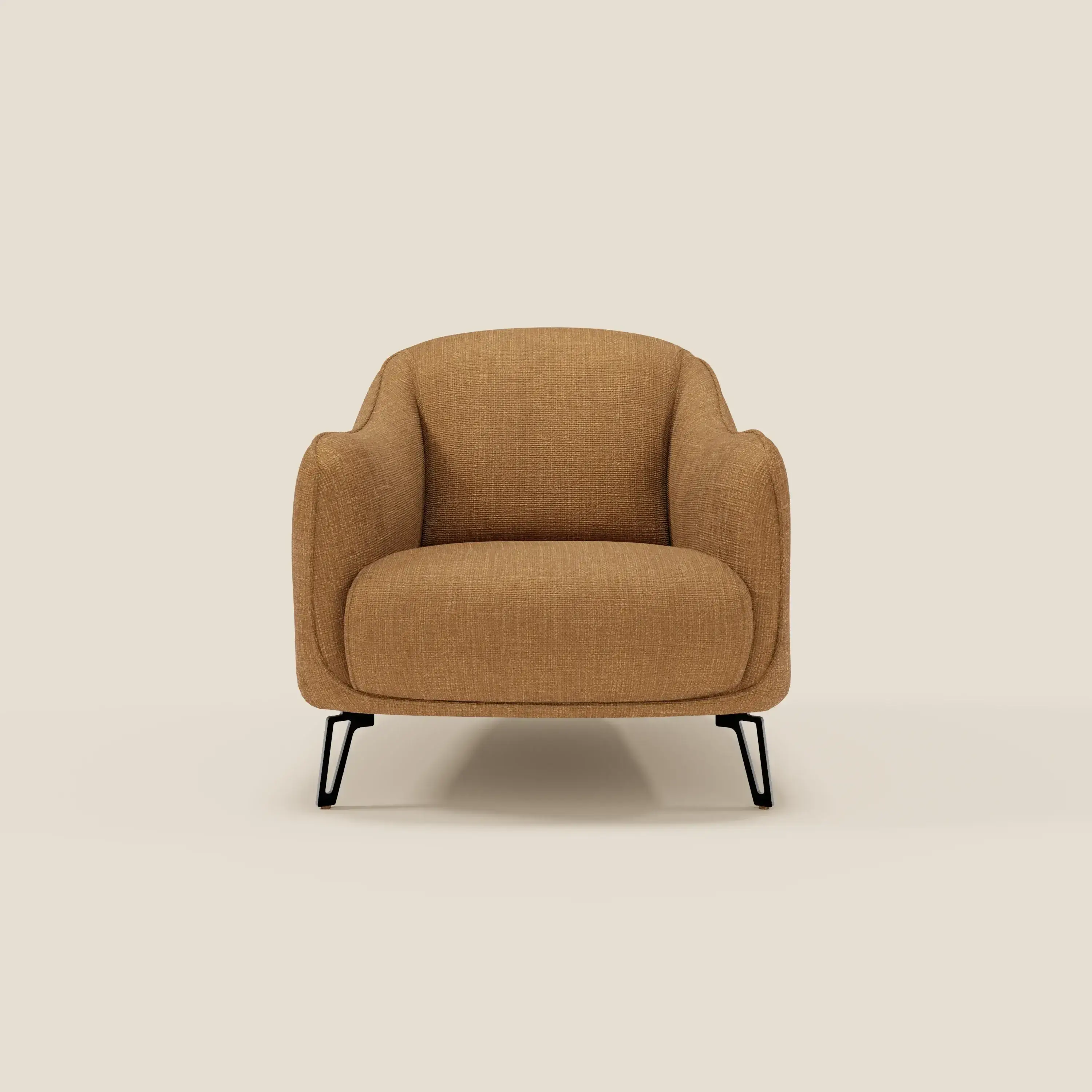 Avela Fauteuil au confort intemporel en tissu doux et imperméable T06 ocre - Image 2