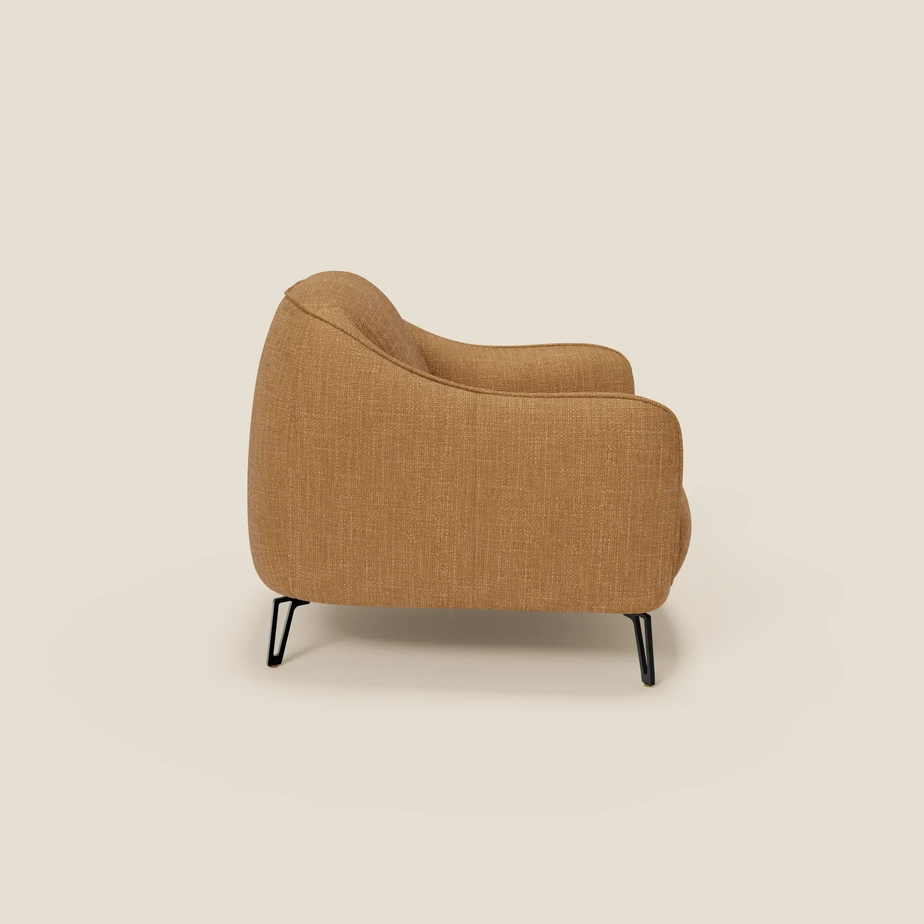 Avela Fauteuil au confort intemporel en tissu doux et imperméable T06 ocre - Image 3