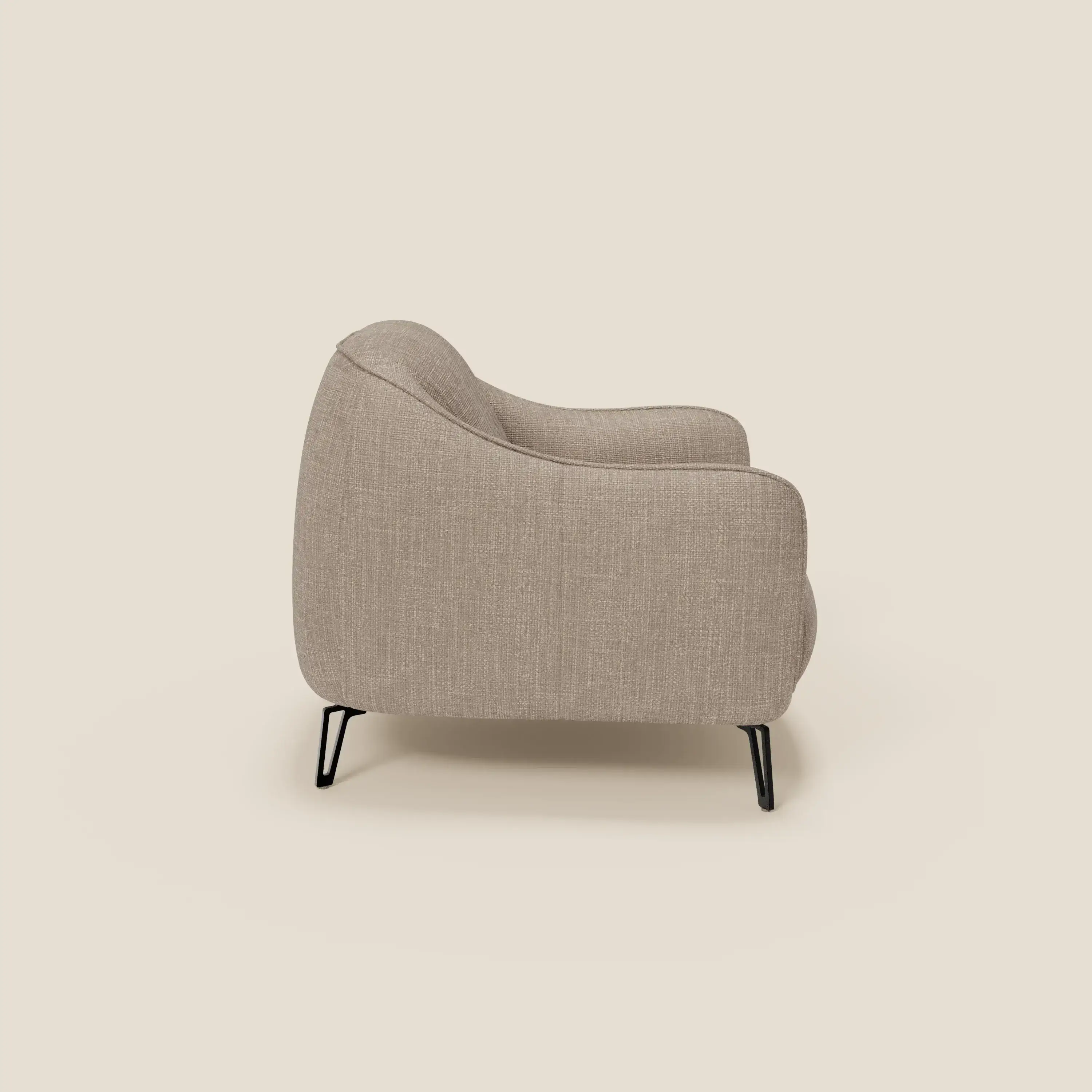 Avela Fauteuil au confort intemporel en tissu doux et imperméable T06 taupe - Image 3