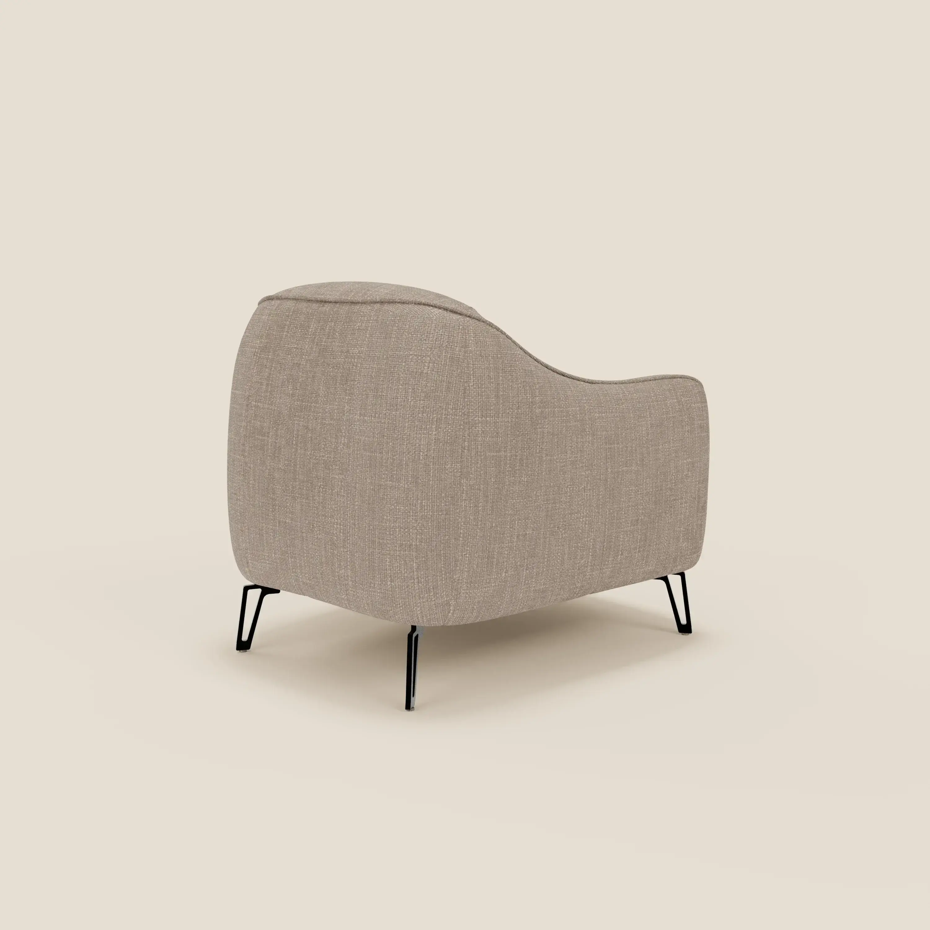 Avela Fauteuil au confort intemporel en tissu doux et imperméable T06 taupe - Image 4