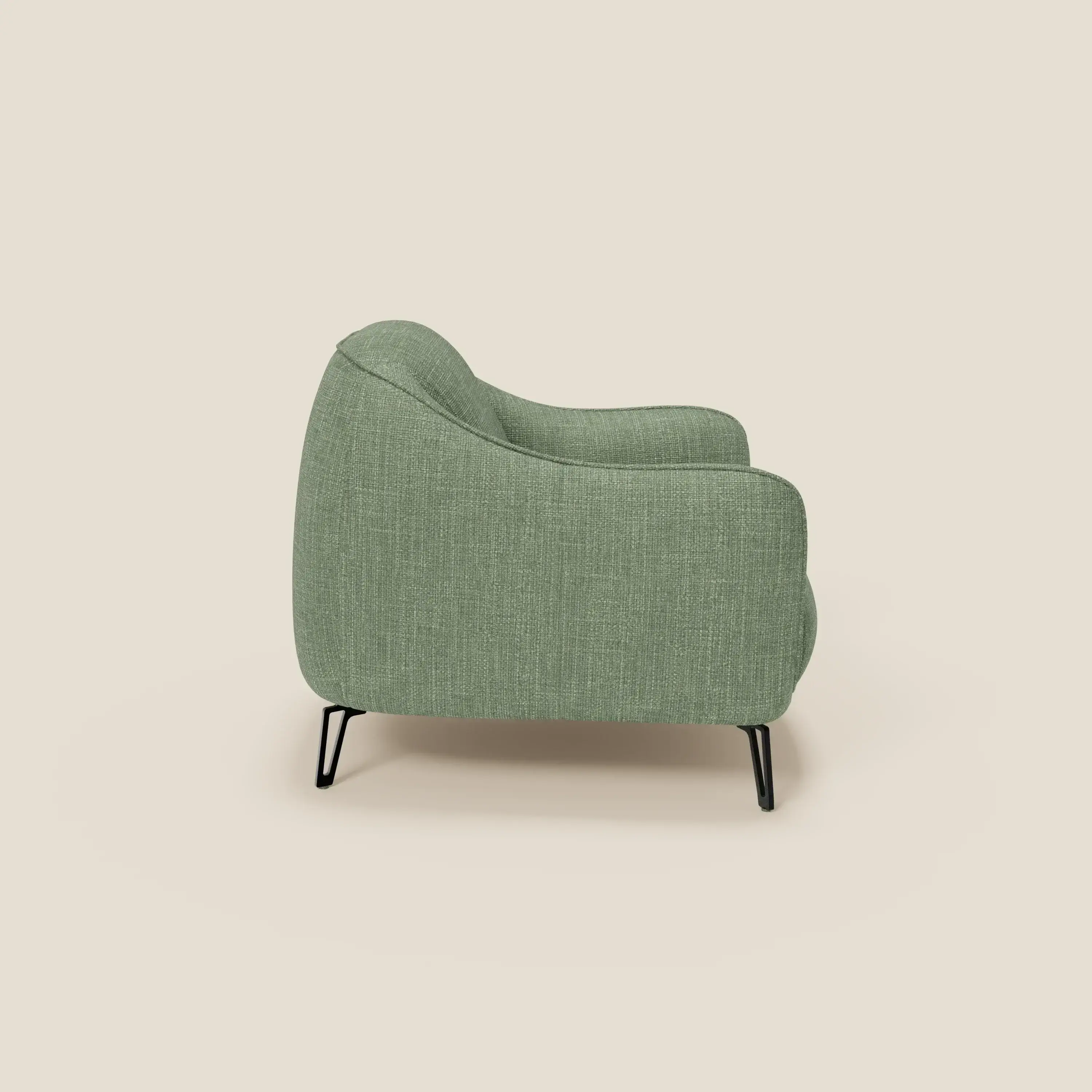 Avela Fauteuil au confort intemporel en tissu doux et imperméable T06 vert - Image 3