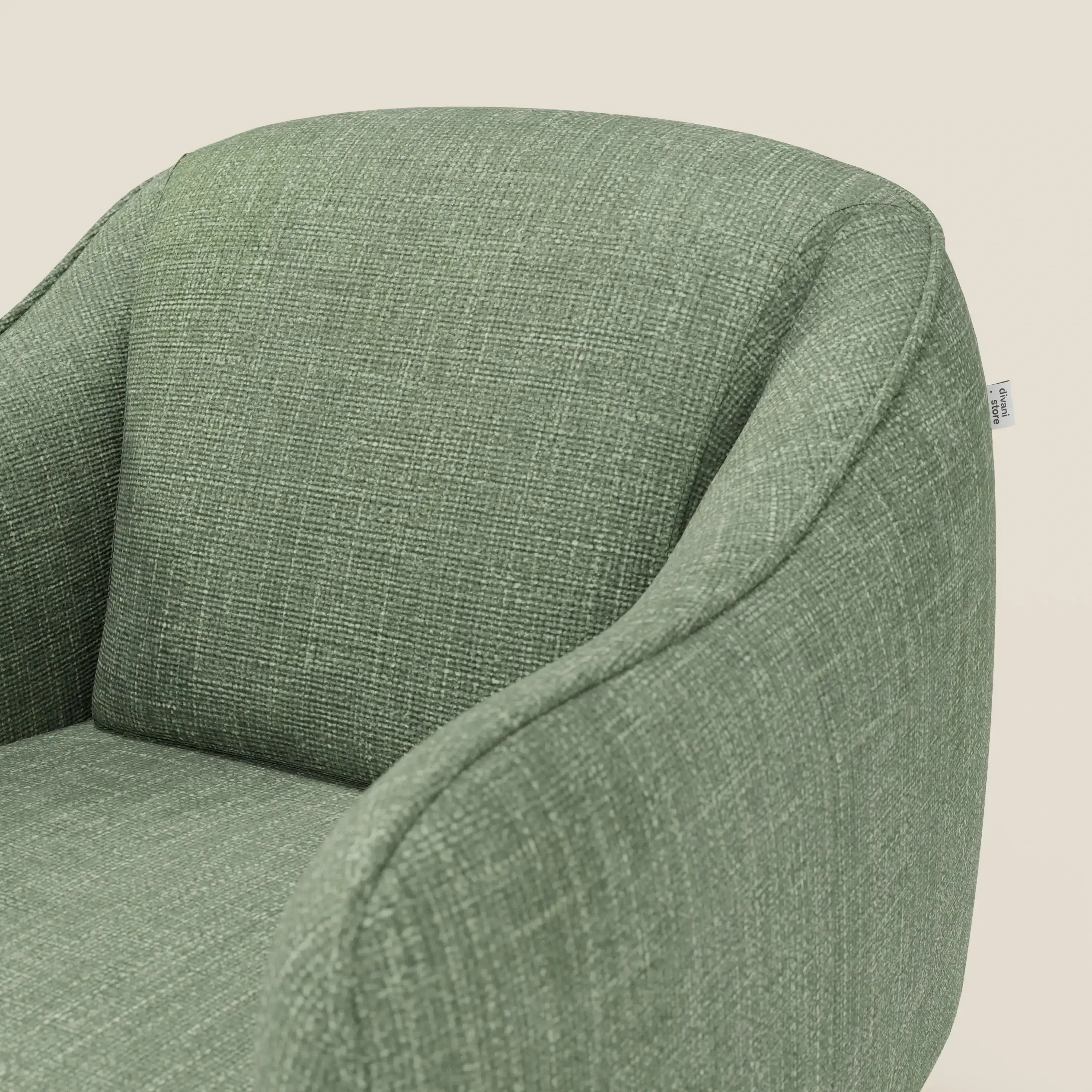 Avela Fauteuil au confort intemporel en tissu doux et imperméable T06 vert - Image 6