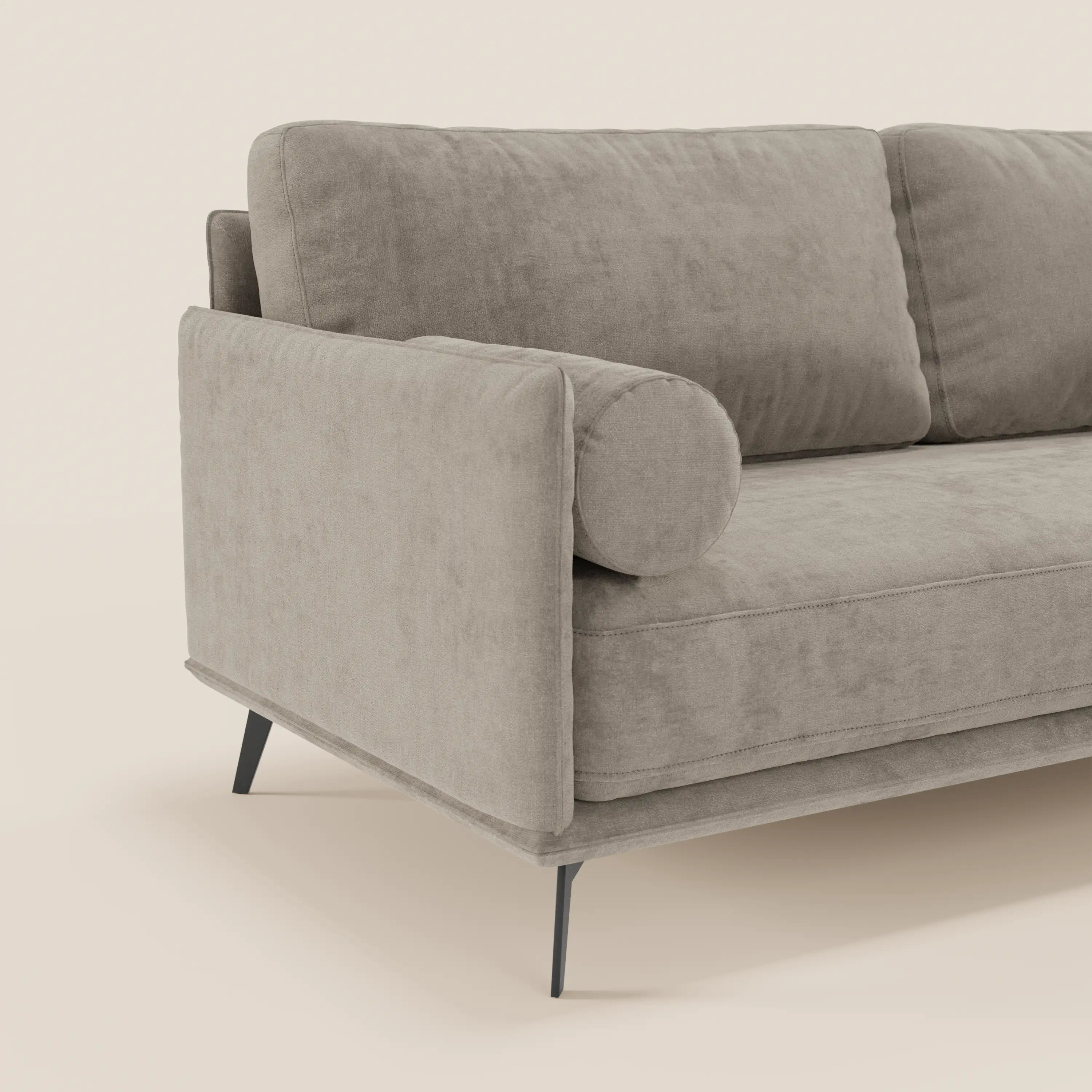 Basalto canapé linéaire 2 ou 3 places avec assise unique et base en métal en tissu détachable T31 - Image 118
