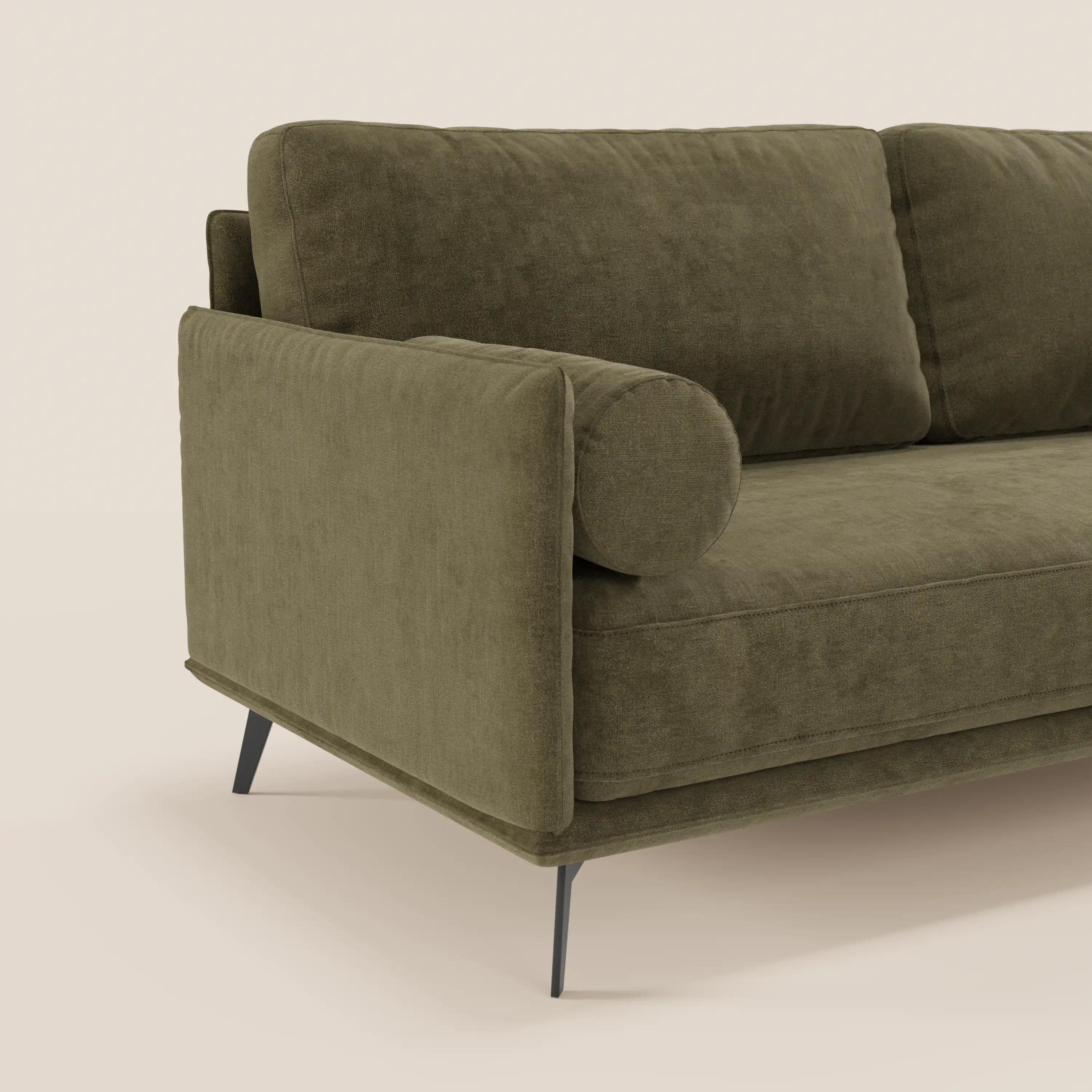 Basalto canapé linéaire 2 ou 3 places avec assise unique et base en métal en tissu détachable T31 - Image 128