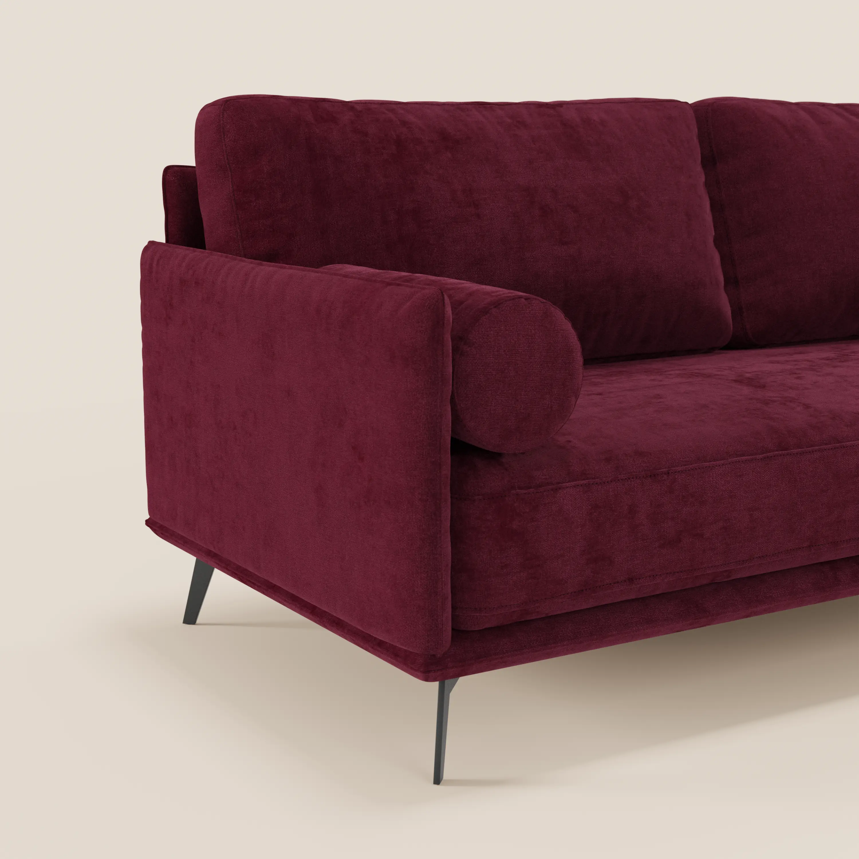 Basalto canapé linéaire 2 ou 3 places avec assise unique et base en métal en tissu détachable T31 - Image 138