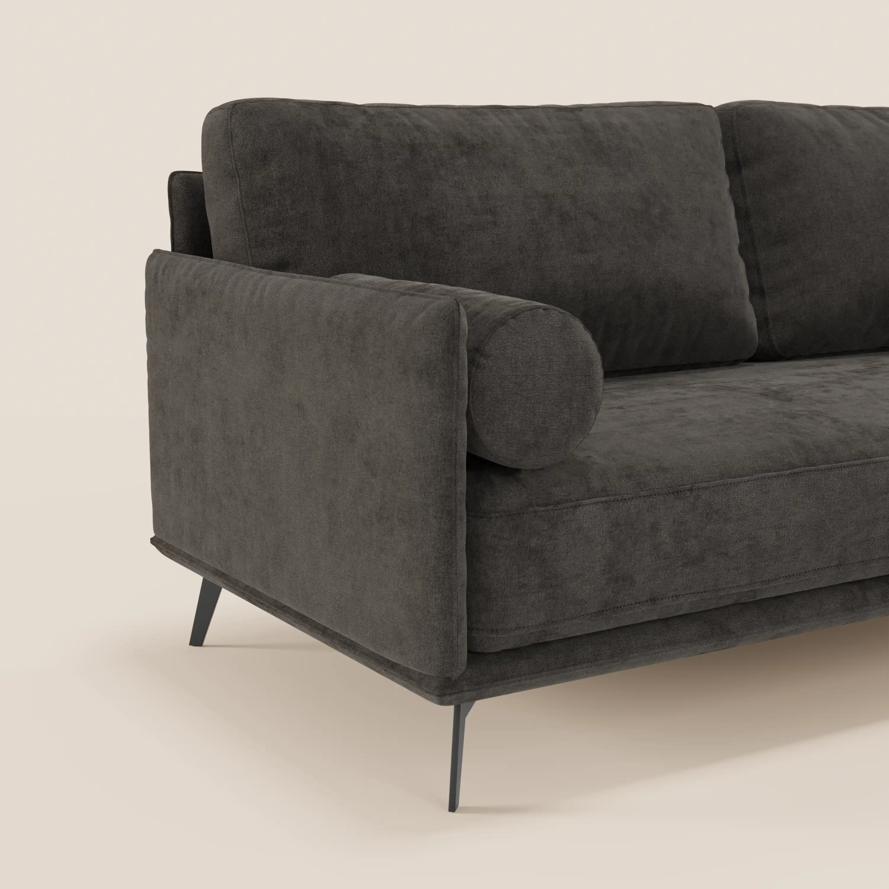 Basalto canapé linéaire 2 ou 3 places avec assise unique et base en métal en tissu détachable T31 - Image 148