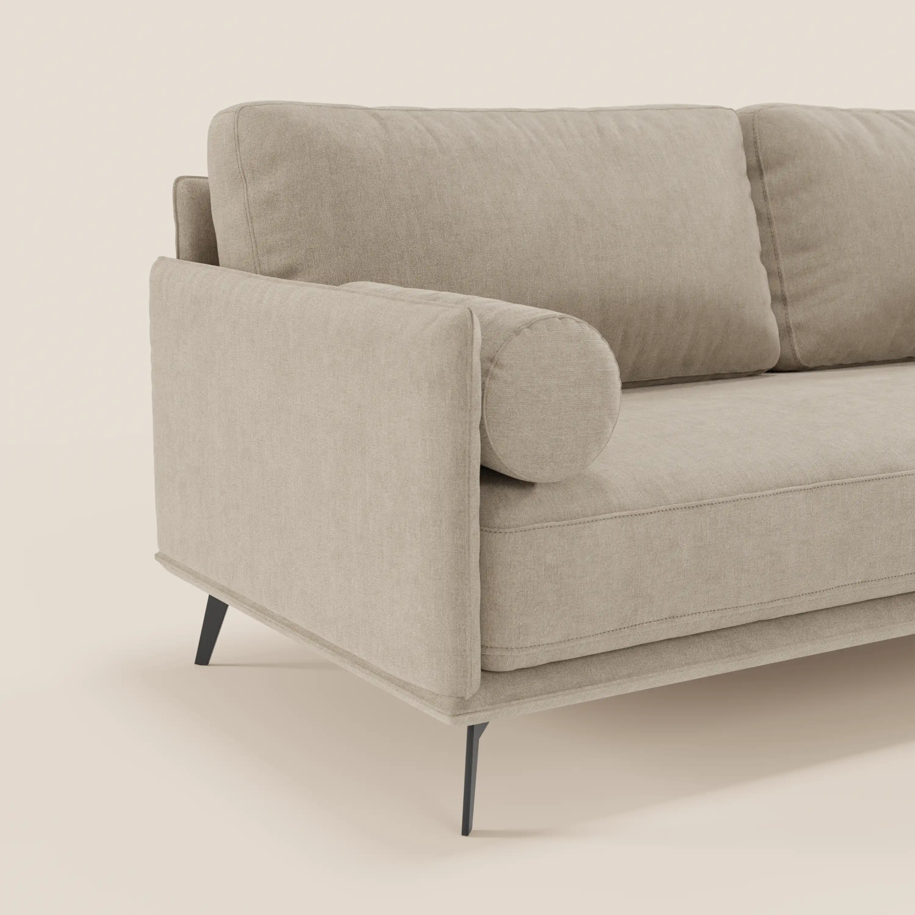 Basalto canapé linéaire 2 ou 3 places avec assise unique et base en métal en tissu détachable T31 - Image 28