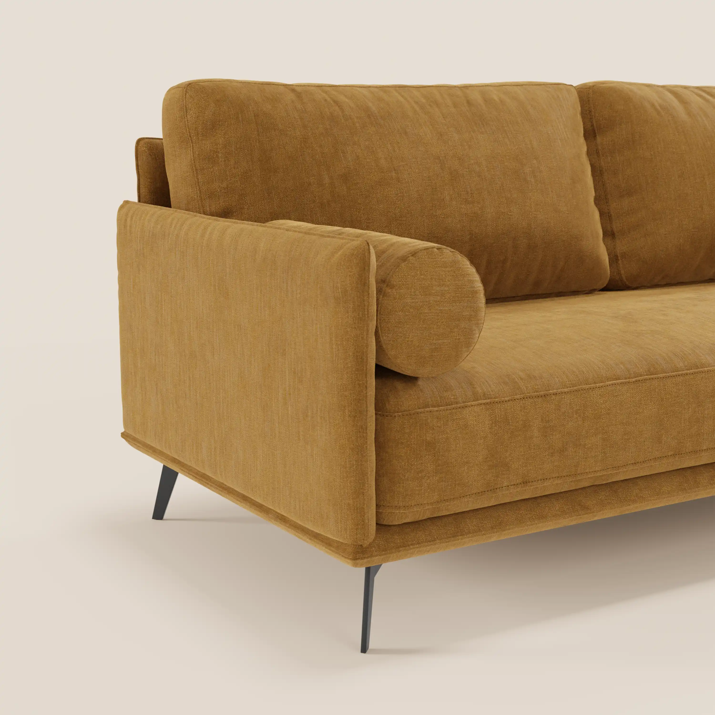 Basalto canapé linéaire 2 ou 3 places avec assise unique et base en métal en tissu détachable T31 - Image 58
