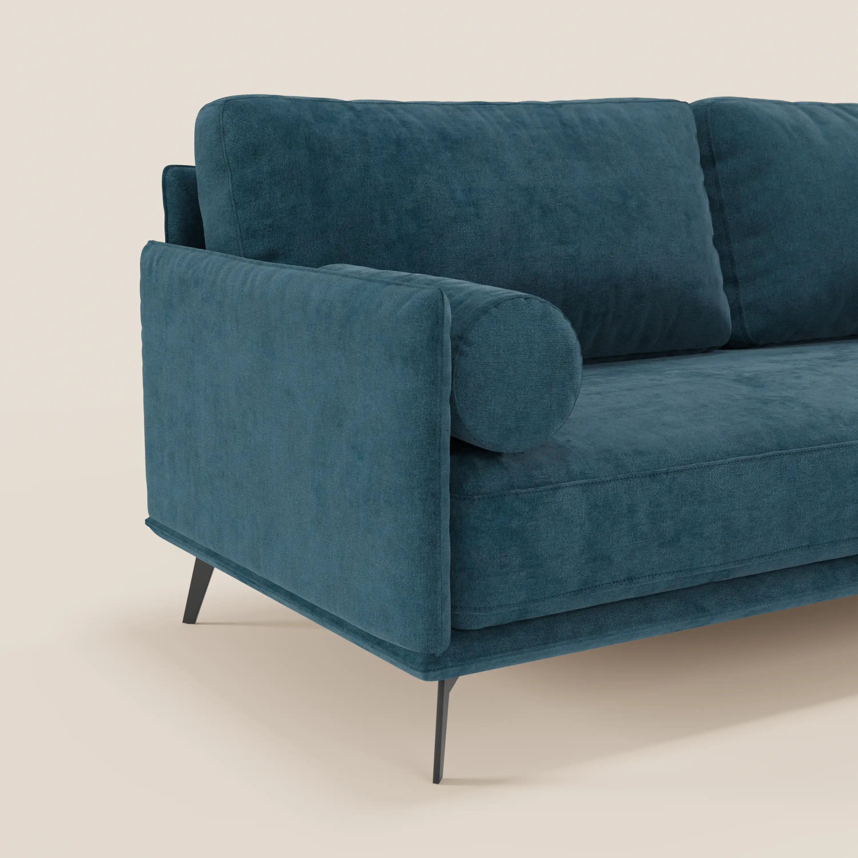 Basalto canapé linéaire 2 ou 3 places avec assise unique et base en métal en tissu détachable T31 - Image 8