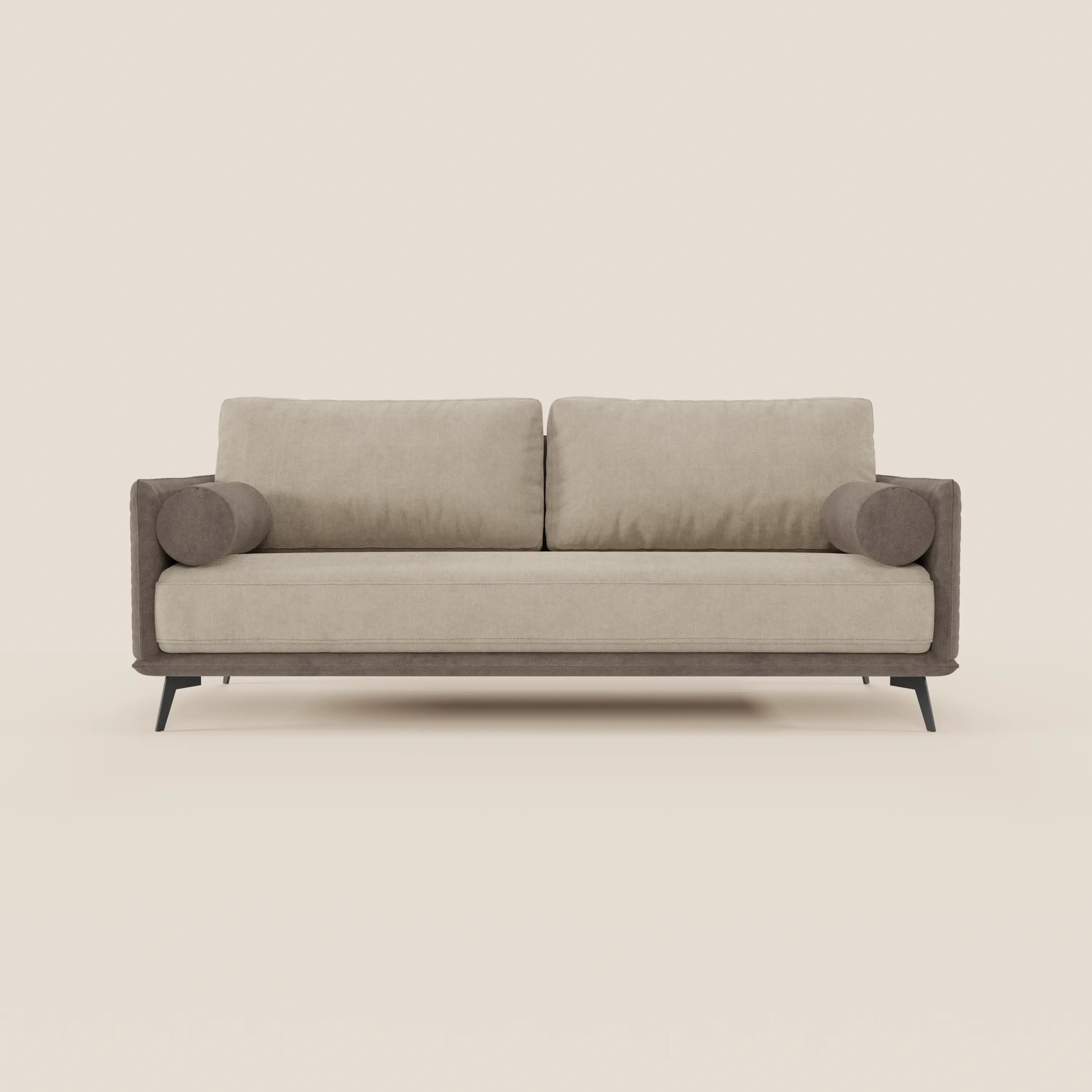 Basalto canapé linéaire 2 ou 3 places bicolore avec assise unique et base en métal en tissu détachable T31 - Image 13