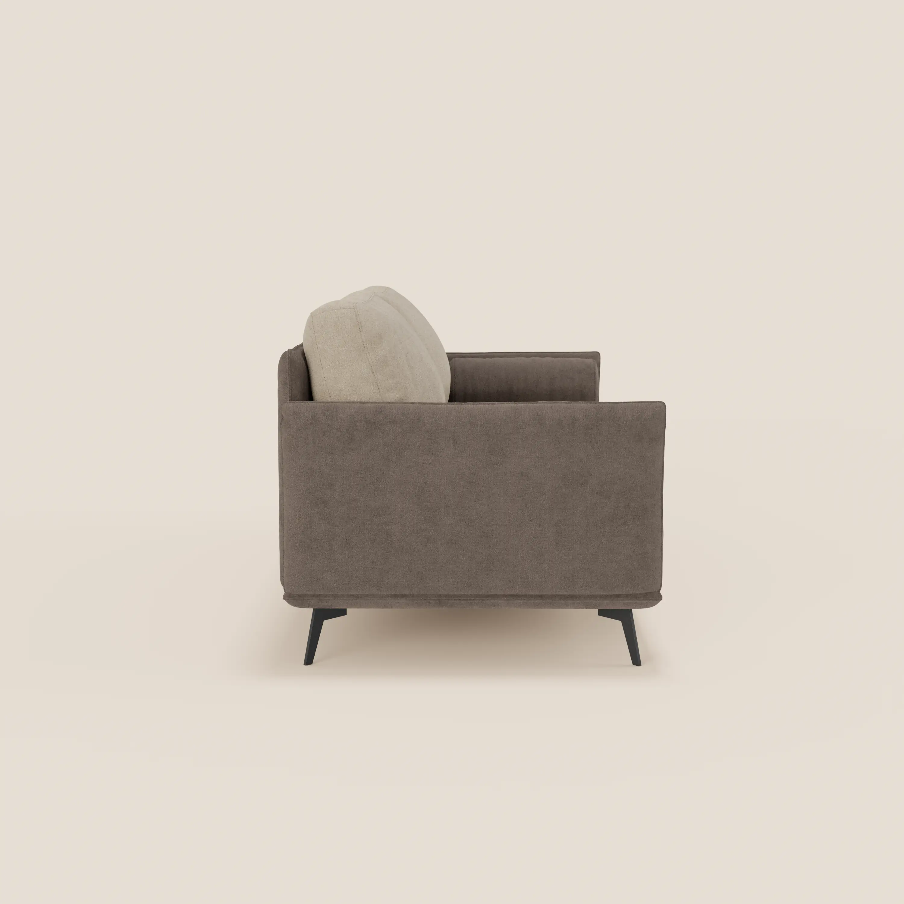 Basalto canapé linéaire 2 ou 3 places bicolore avec assise unique et base en métal en tissu détachable T31 - Image 17