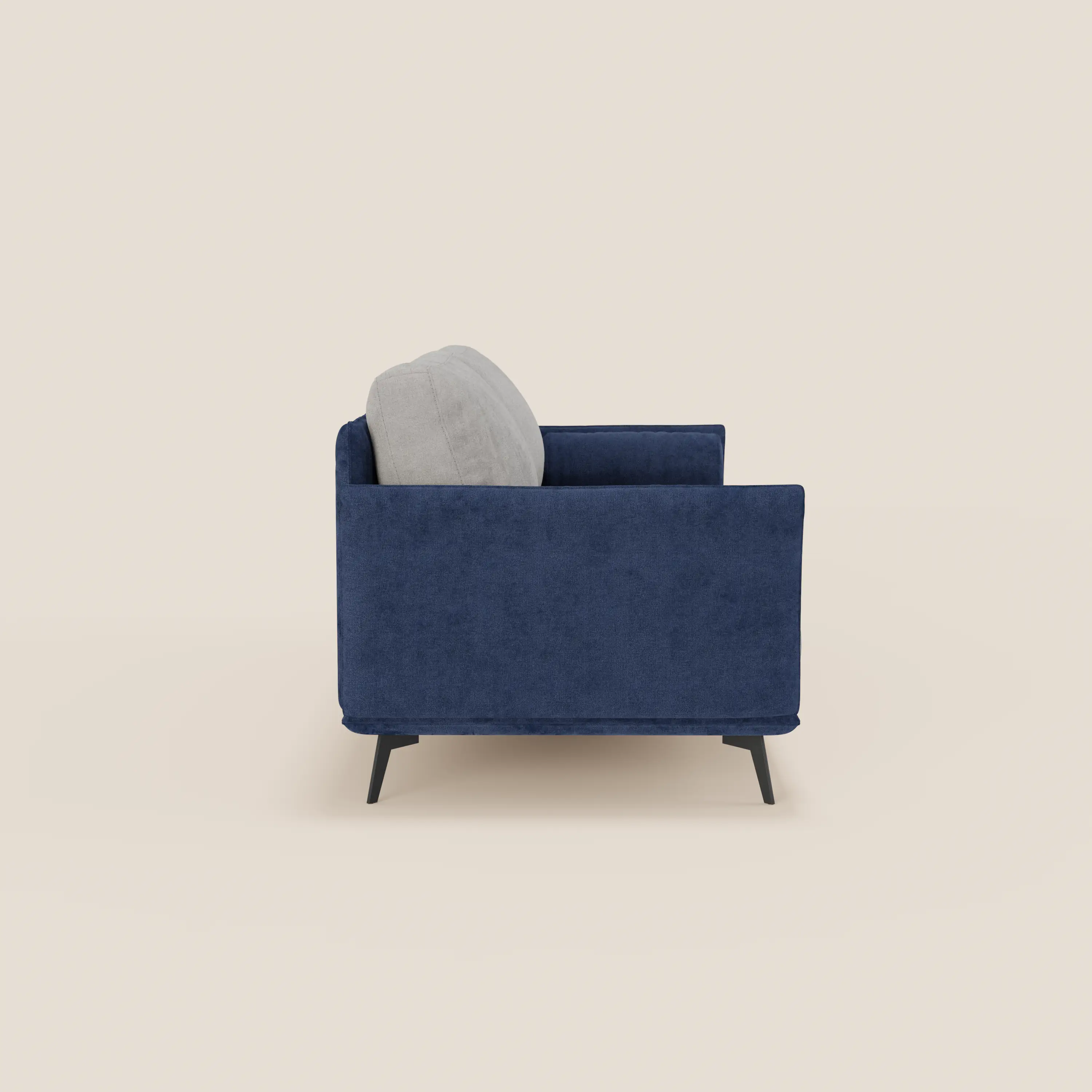 Basalto canapé linéaire 2 ou 3 places bicolore avec assise unique et base en métal en tissu détachable T31 - Image 28