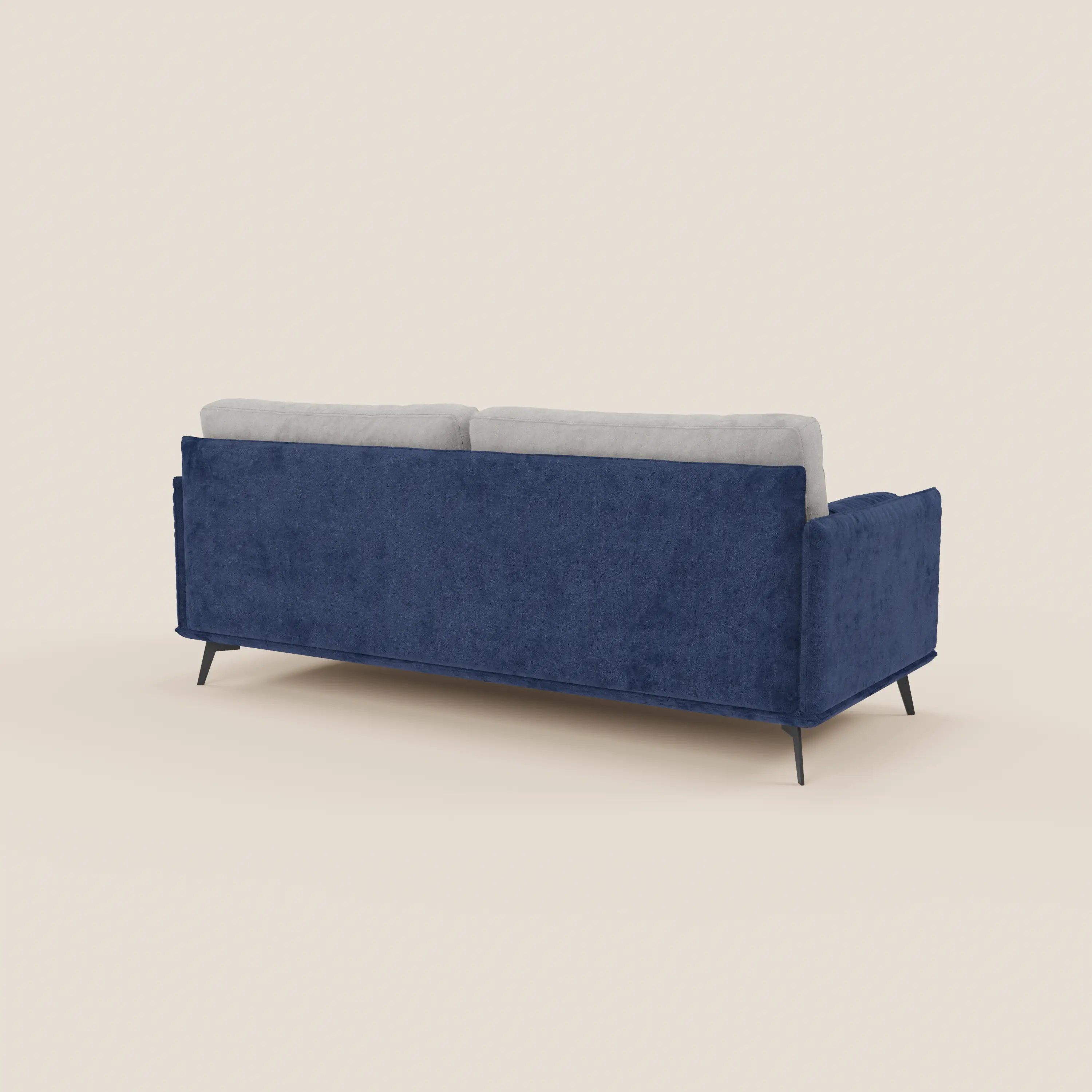 Basalto canapé linéaire 2 ou 3 places bicolore avec assise unique et base en métal en tissu détachable T31 - Image 29