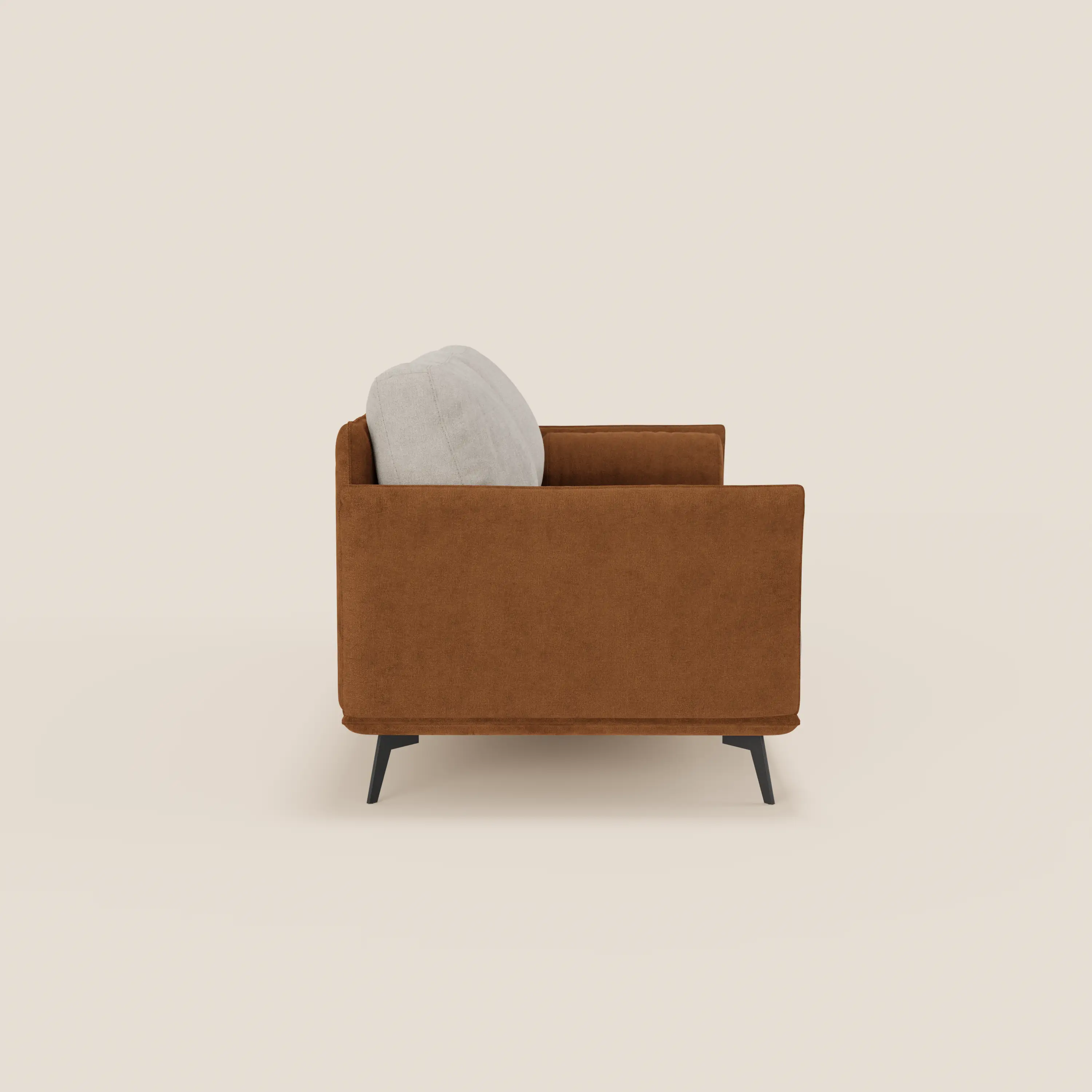 Basalto canapé linéaire 2 ou 3 places bicolore avec assise unique et base en métal en tissu détachable T31 - Image 6