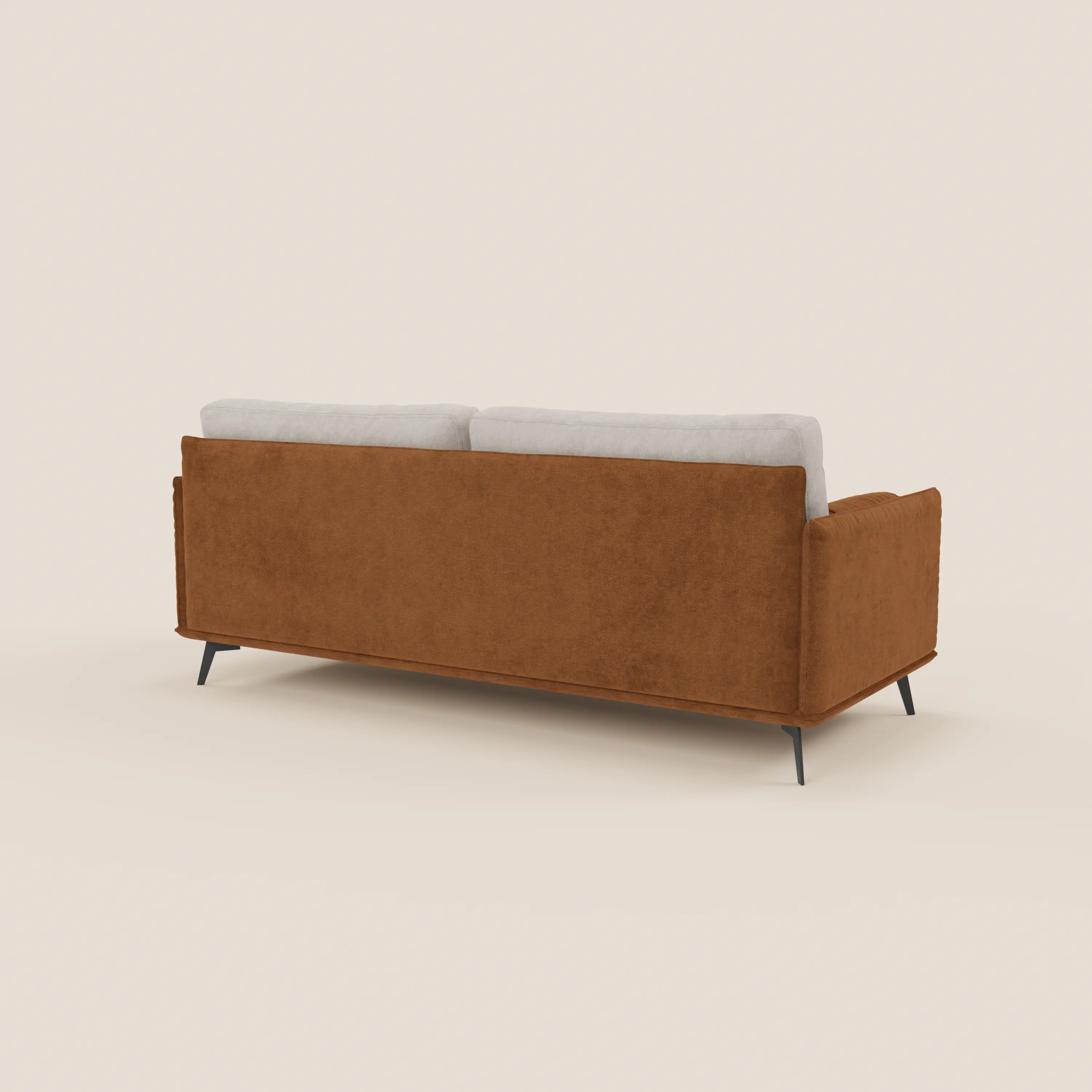Basalto canapé linéaire 2 ou 3 places bicolore avec assise unique et base en métal en tissu détachable T31 - Image 7