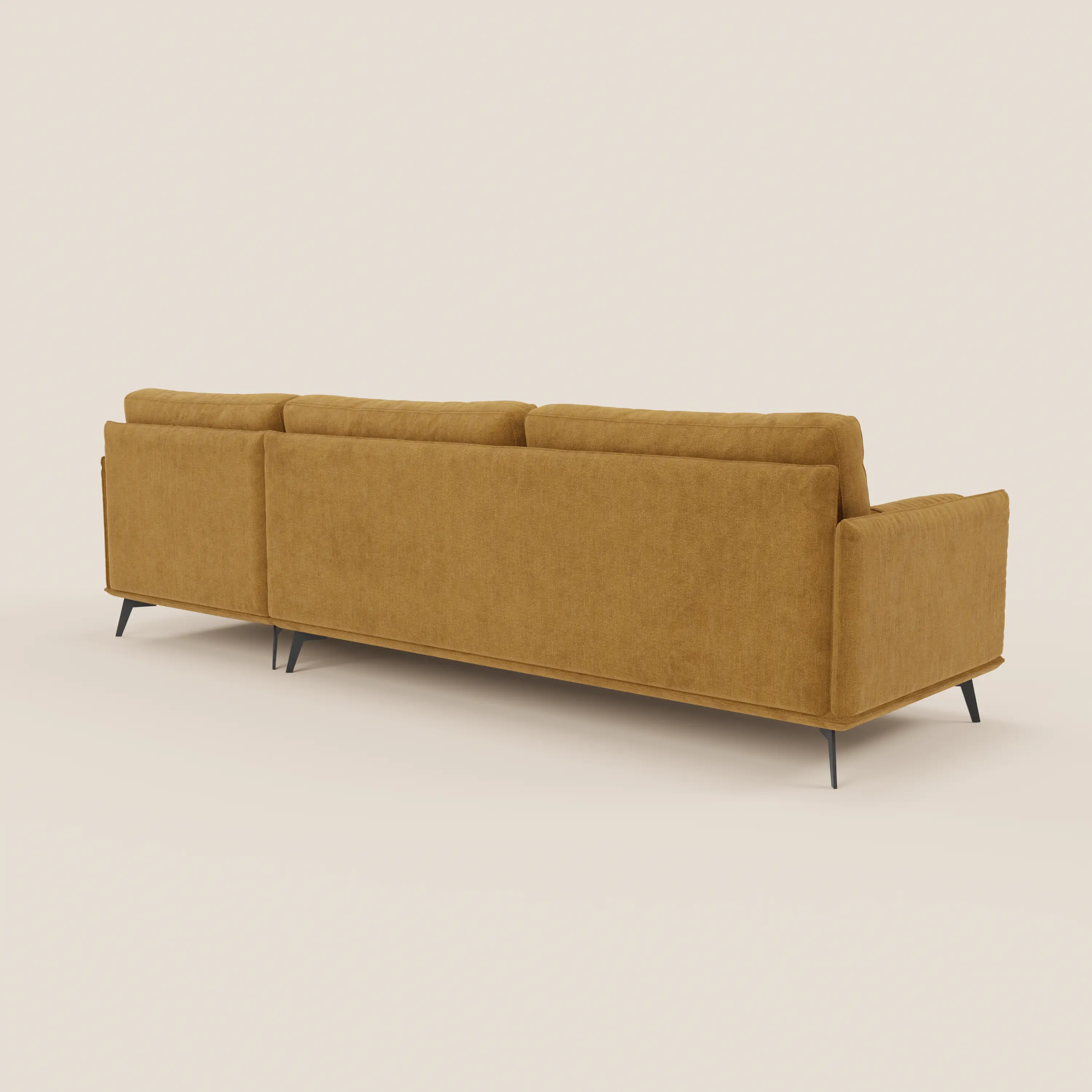 Basalto canapé d'angle moderne avec méridienne et base en métal - dossiers en plumes et tissu détachable T31 - Image 63