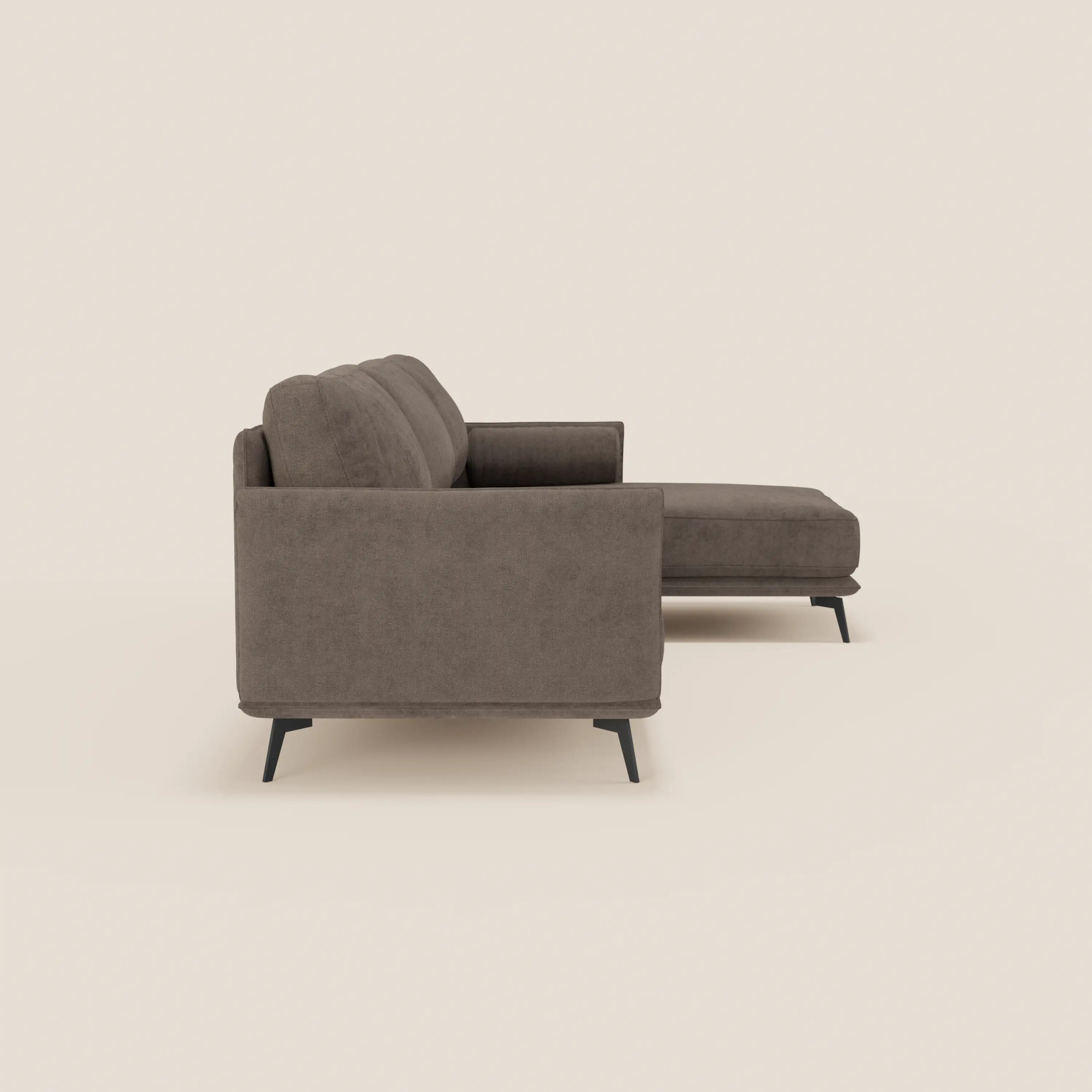Basalto canapé d'angle moderne avec méridienne et base en métal - dossiers en plumes et tissu détachable T31 - Image 83