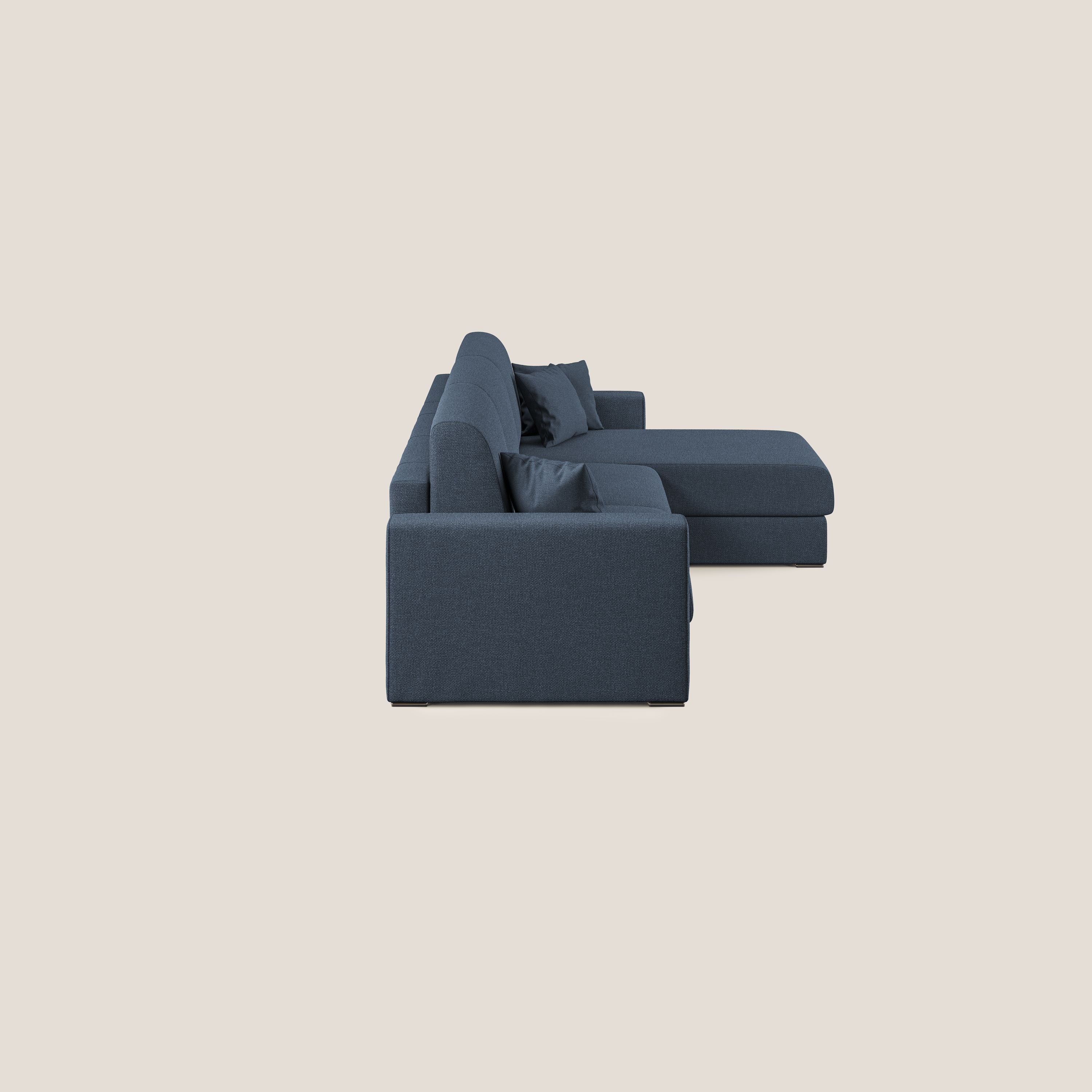 Best Canapé d'angle convertible en tissu détachable QuickClean T08 bleu - Image 5