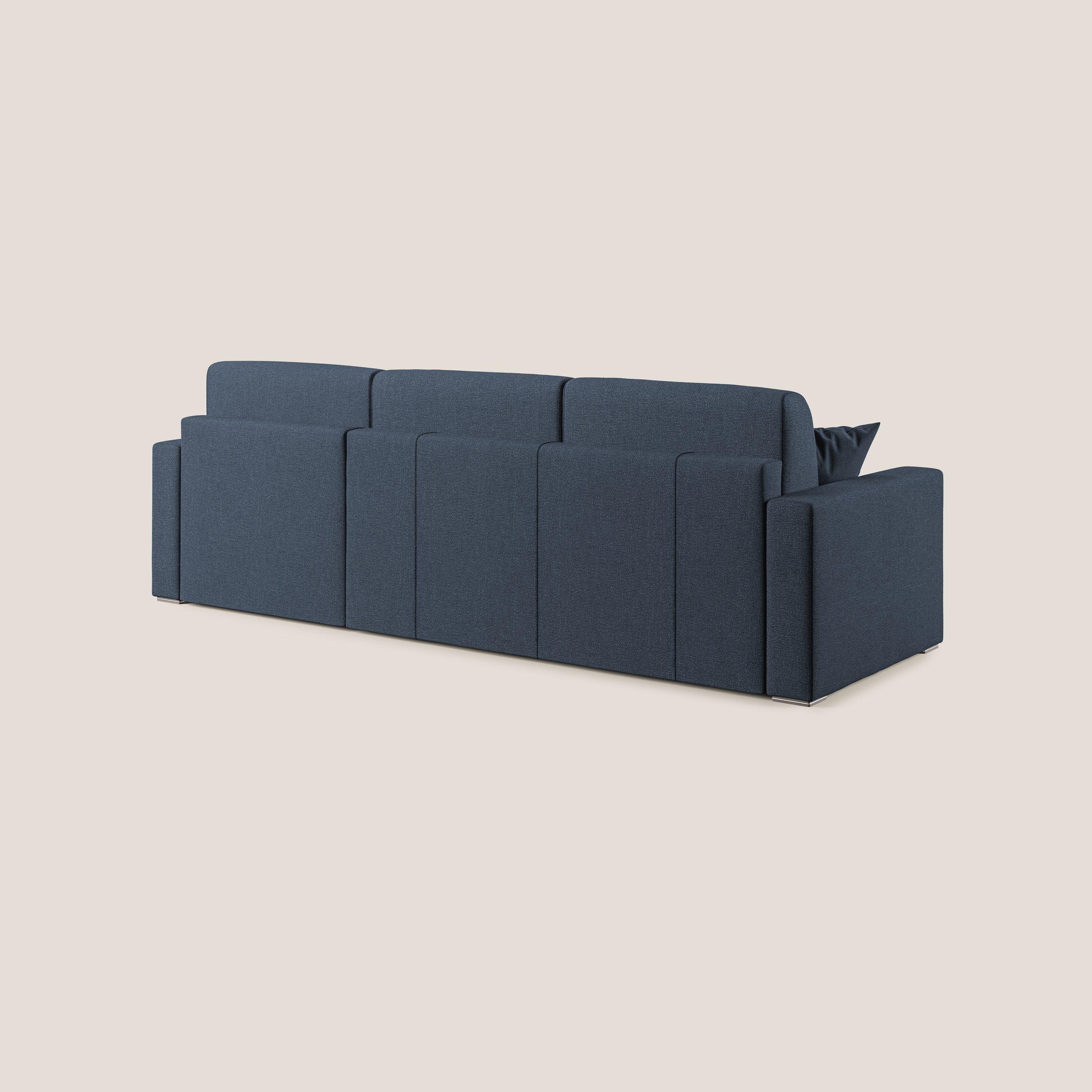 Best Canapé d'angle convertible en tissu détachable QuickClean T08 bleu - Image 6