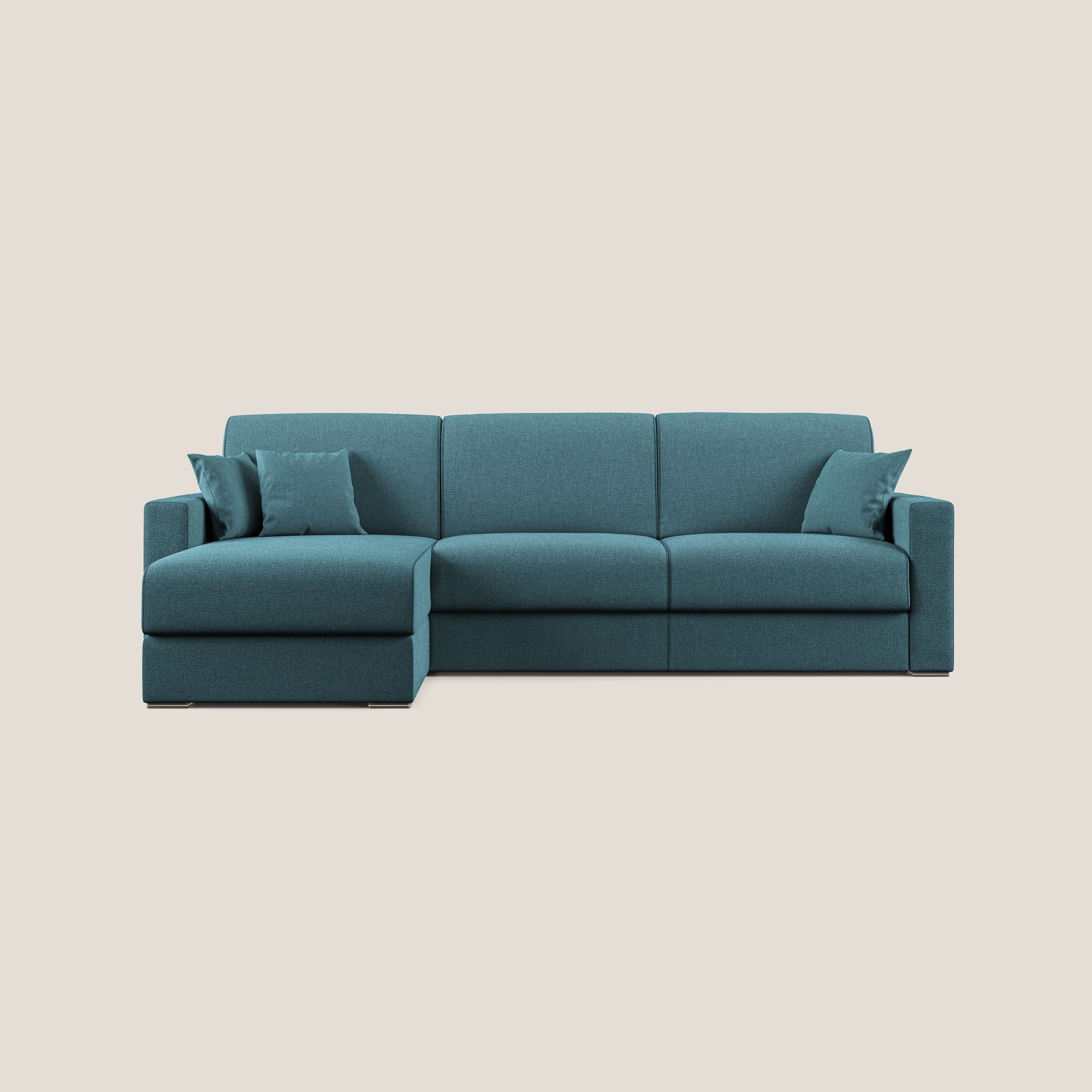 Best Canapé d'angle convertible en tissu détachable QuickClean T08 bleu ciel - Image 10