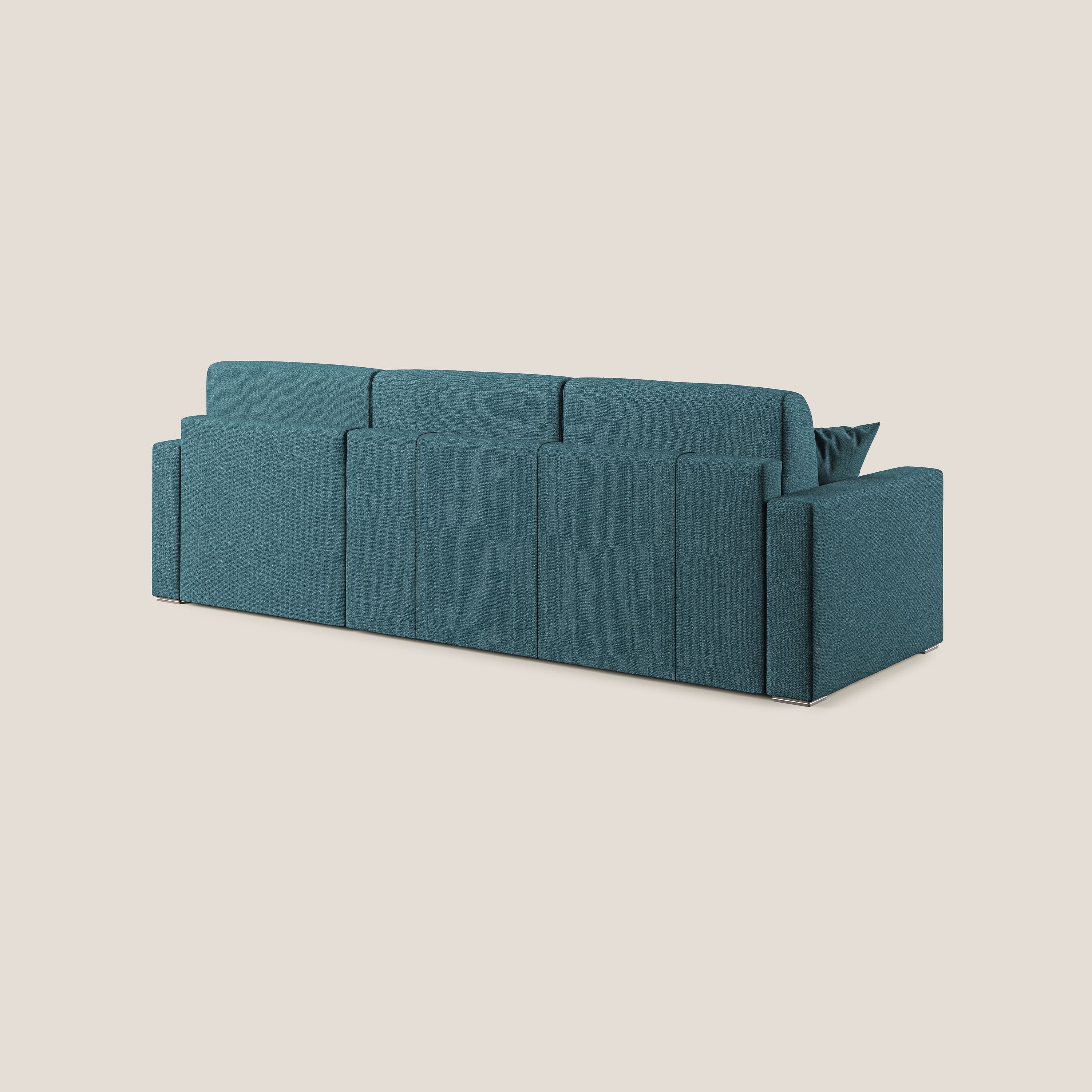 Best Canapé d'angle convertible en tissu détachable QuickClean T08 bleu ciel - Image 5