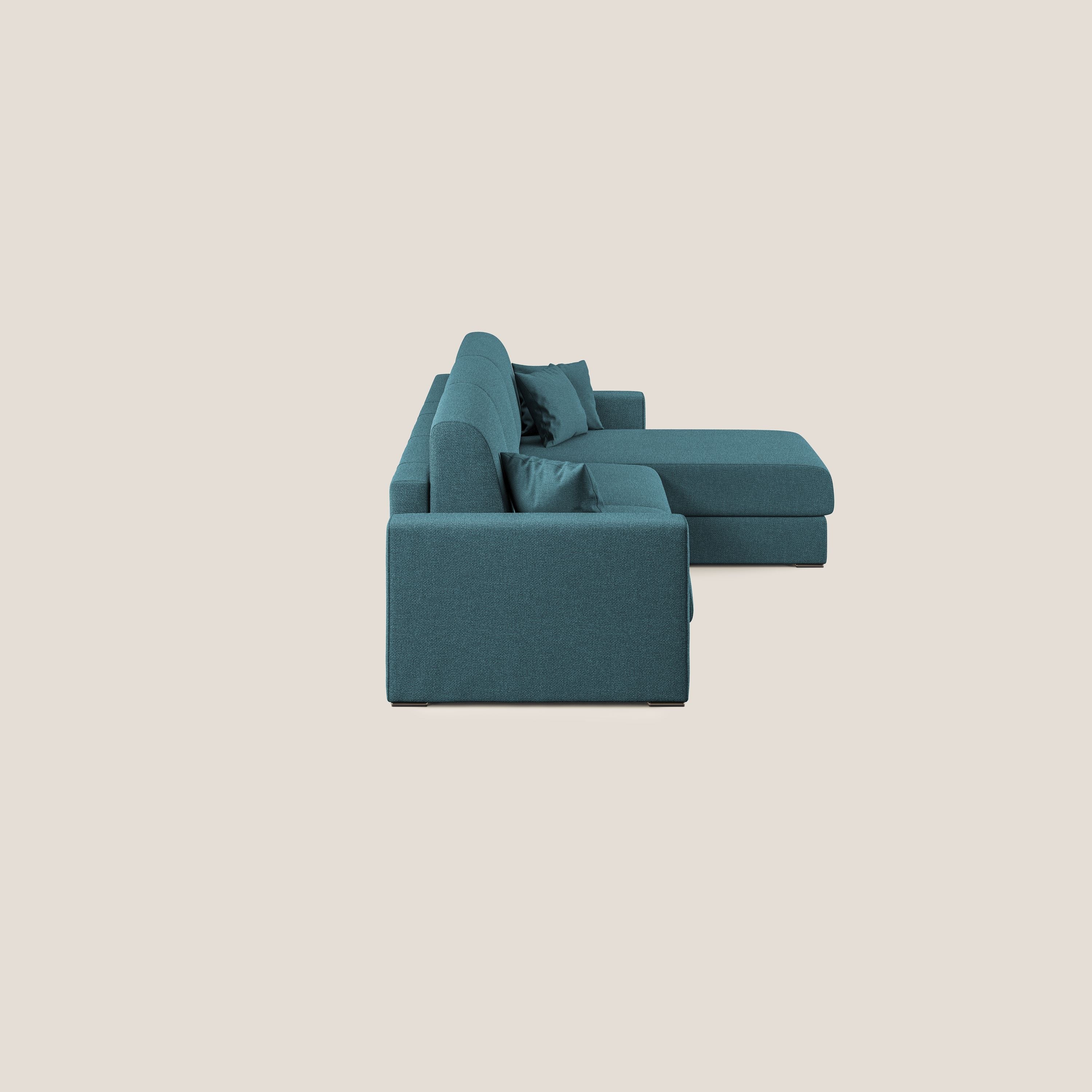 Best Canapé d'angle convertible en tissu détachable QuickClean T08 bleu ciel - Image 6