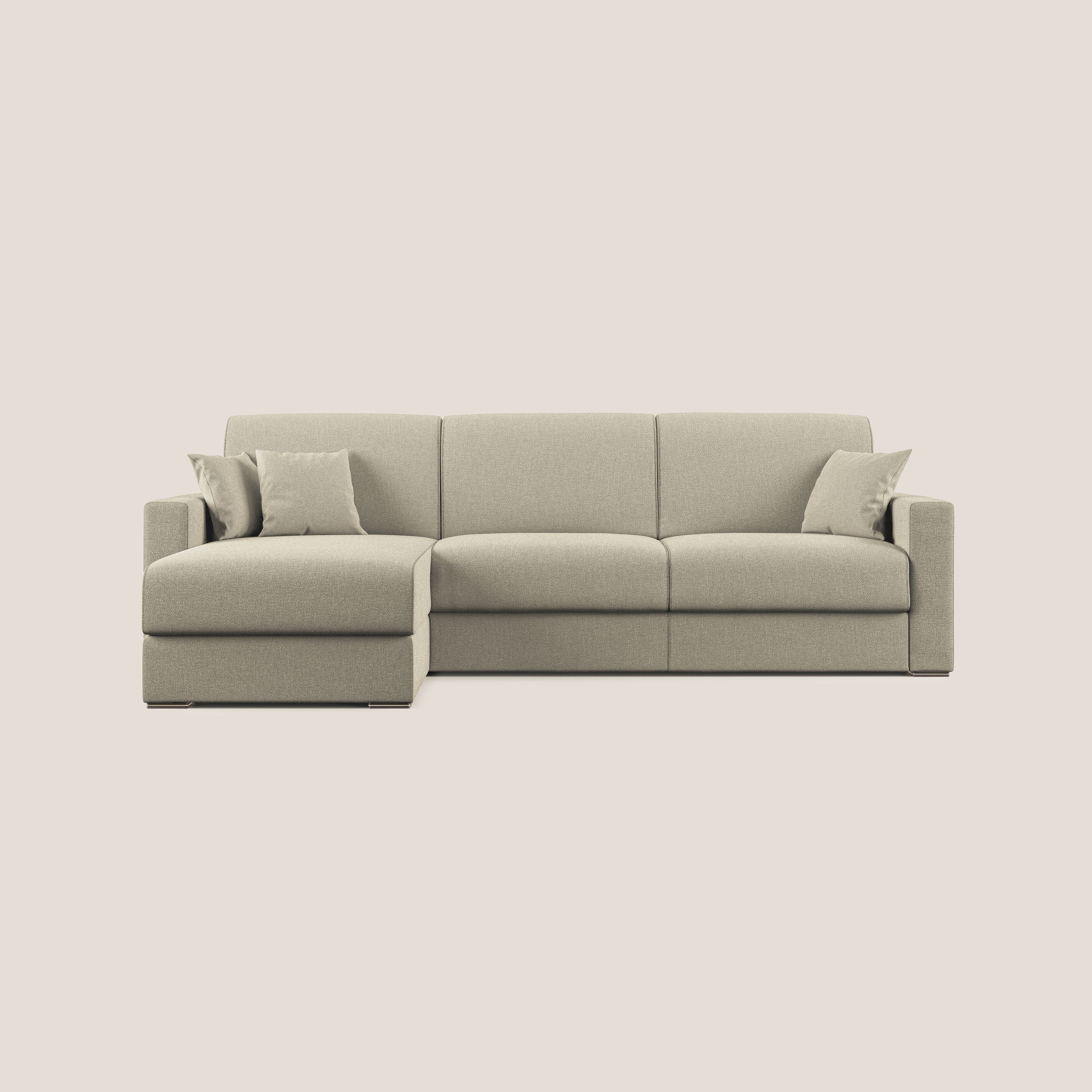 Best Canapé d'angle convertible en tissu détachable QuickClean T08 crème - Image 13