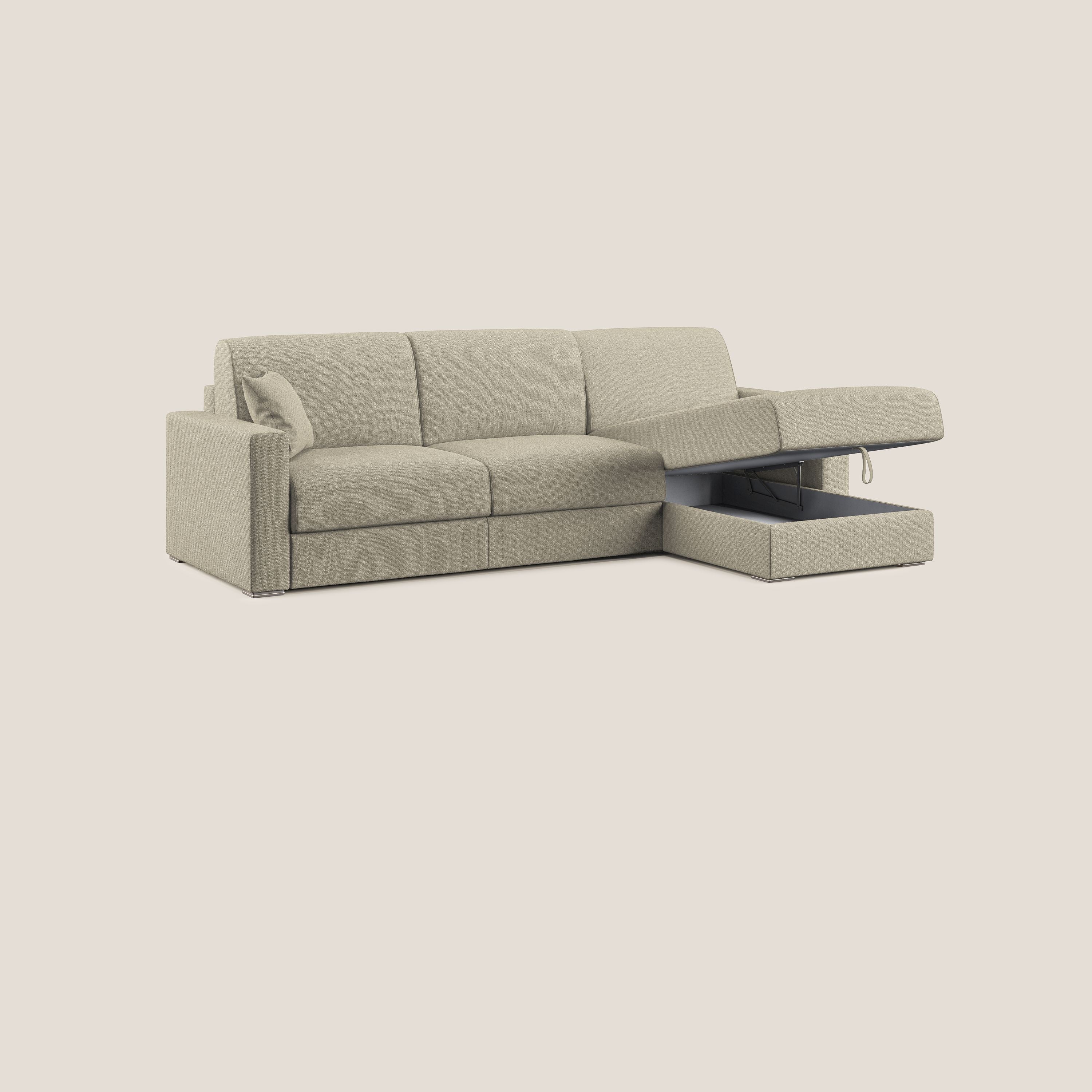 Best Canapé d'angle convertible en tissu détachable QuickClean T08 crème - Image 3
