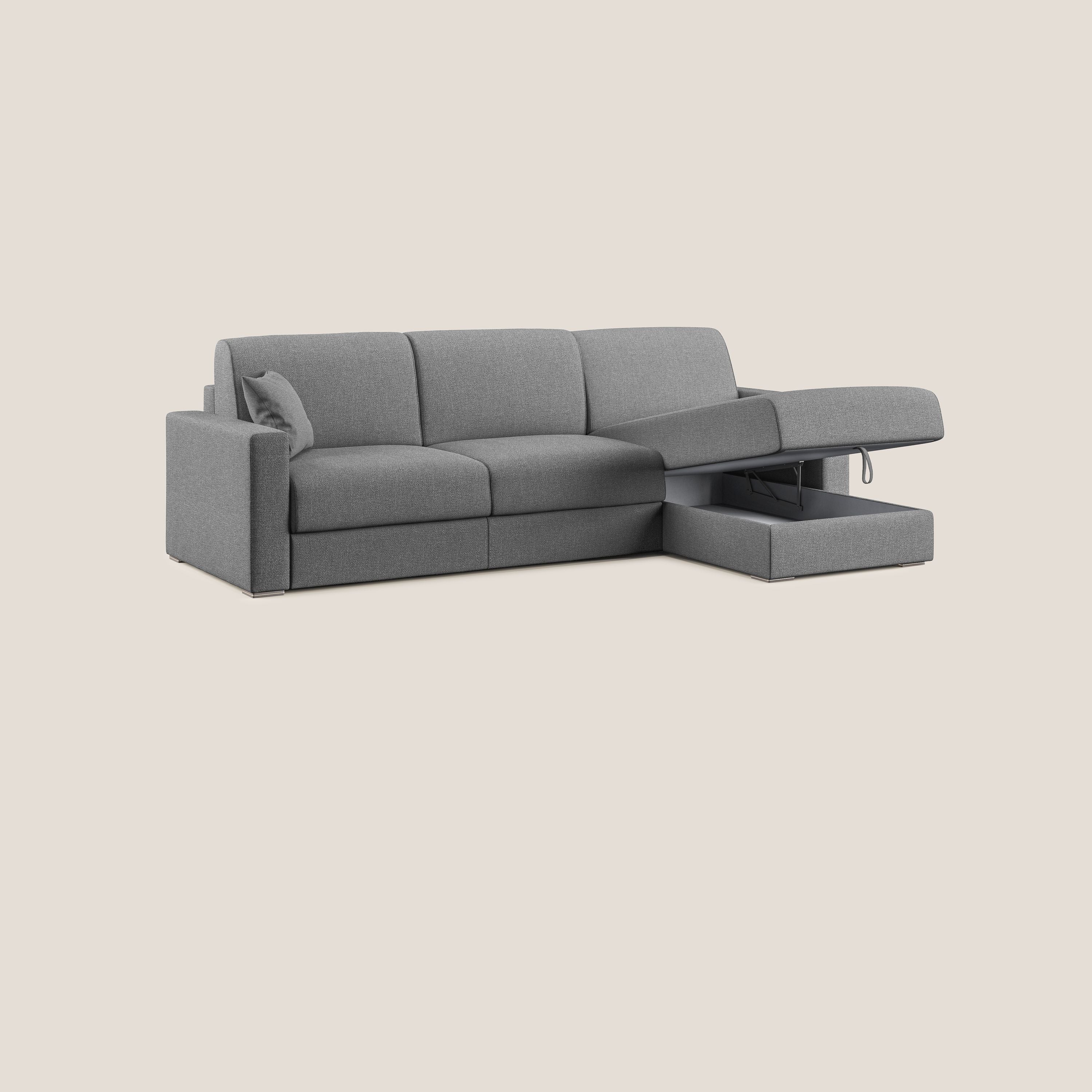 Best Canapé d'angle convertible en tissu détachable QuickClean T08 gris - Image 4