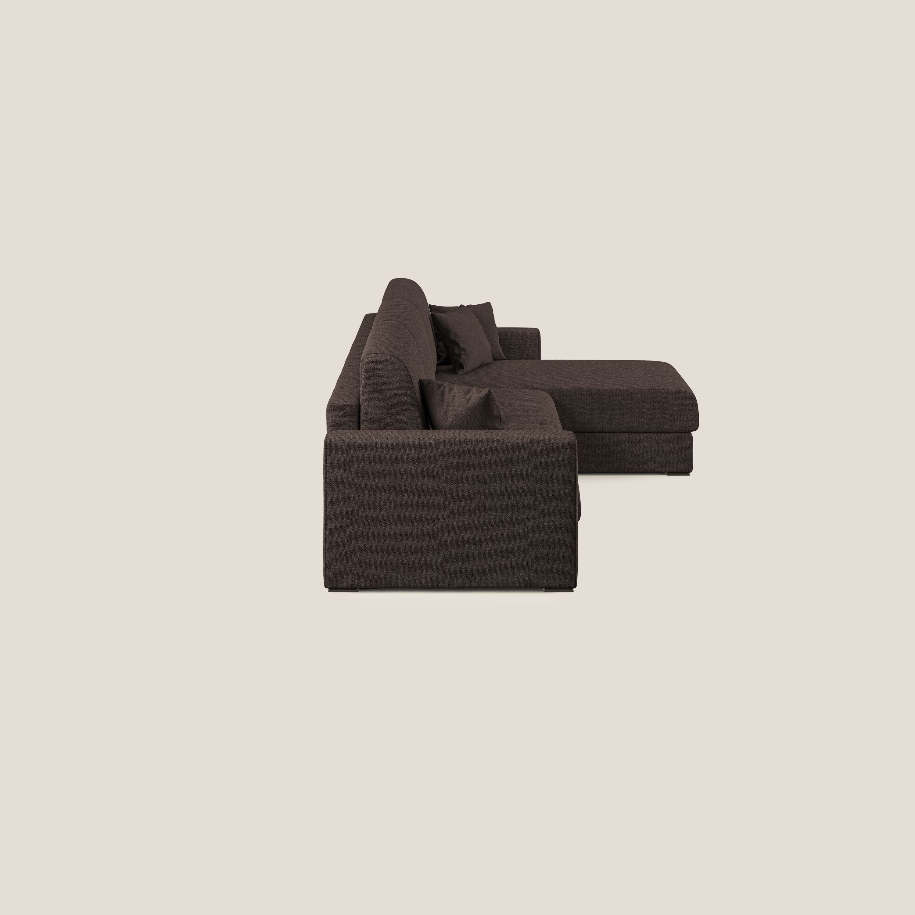 Best Canapé d'angle convertible en tissu détachable QuickClean T08 marron - Image 5