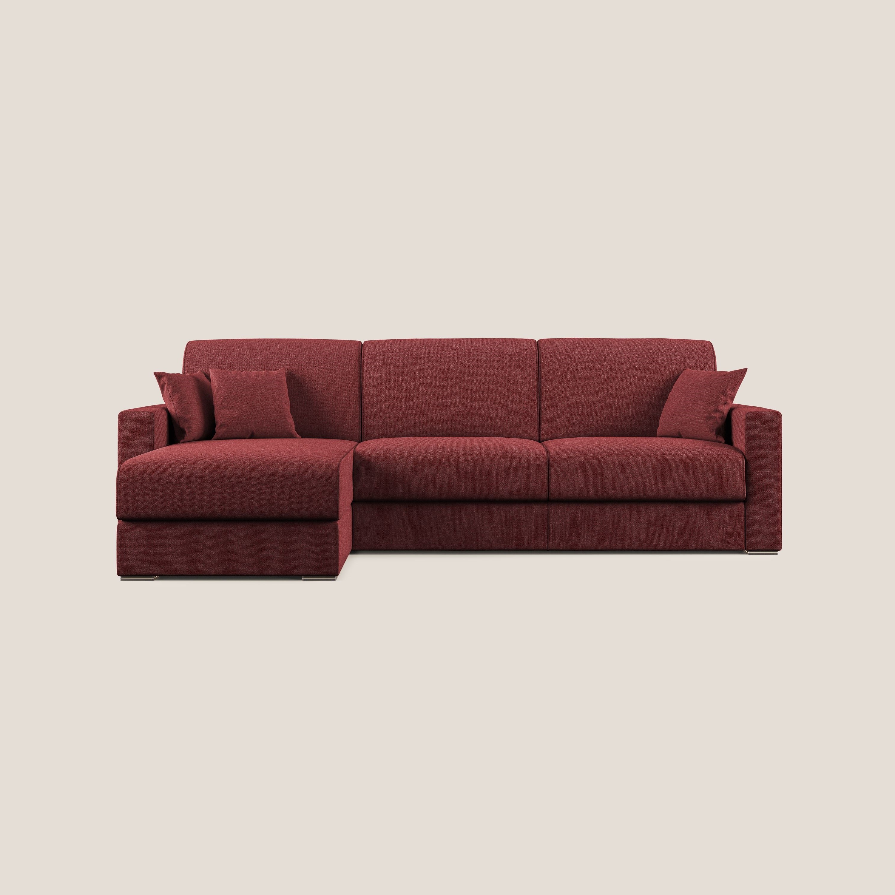 Best Canapé d'angle convertible en tissu détachable QuickClean T08 rouge - Image 10