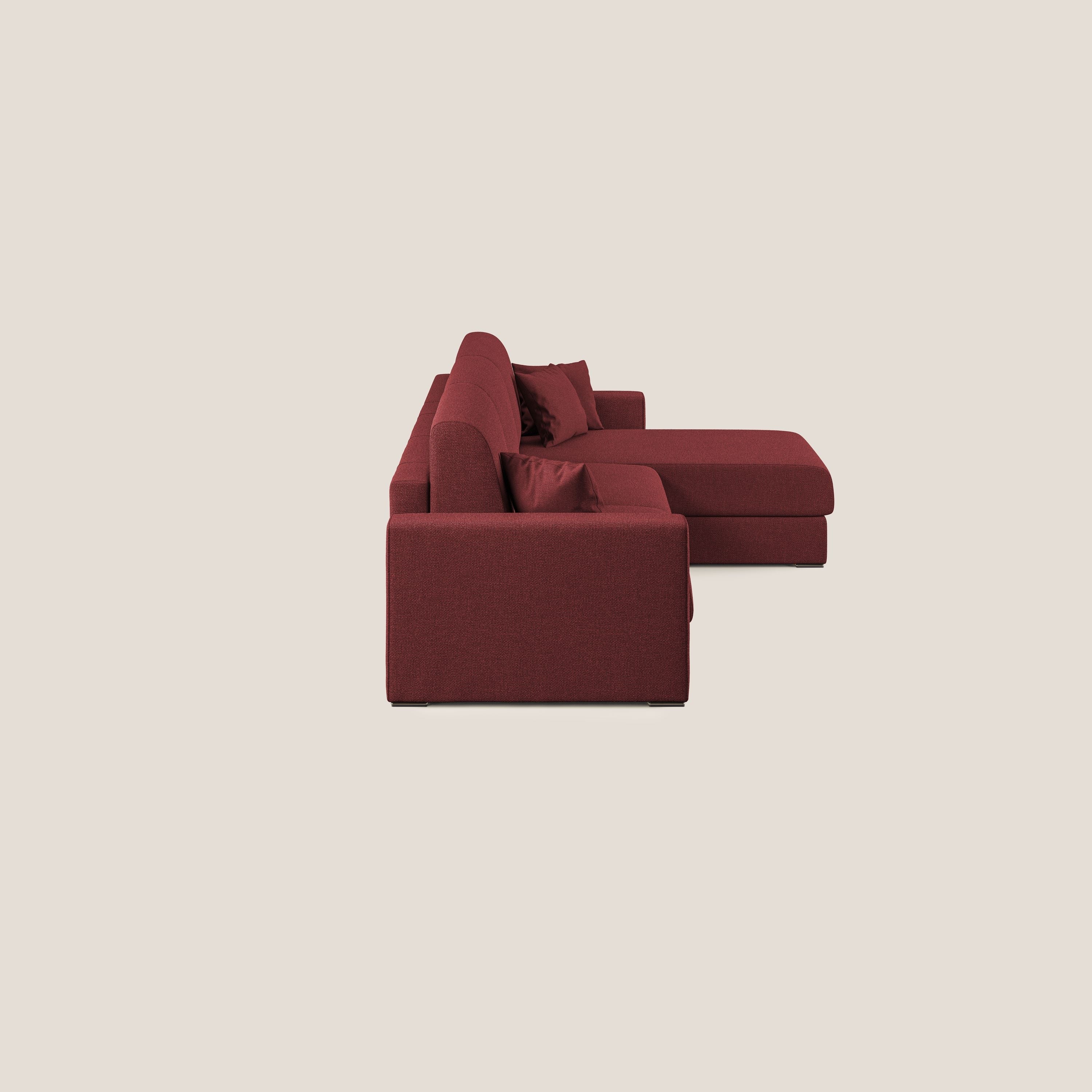 Best Canapé d'angle convertible en tissu détachable QuickClean T08 rouge - Image 5