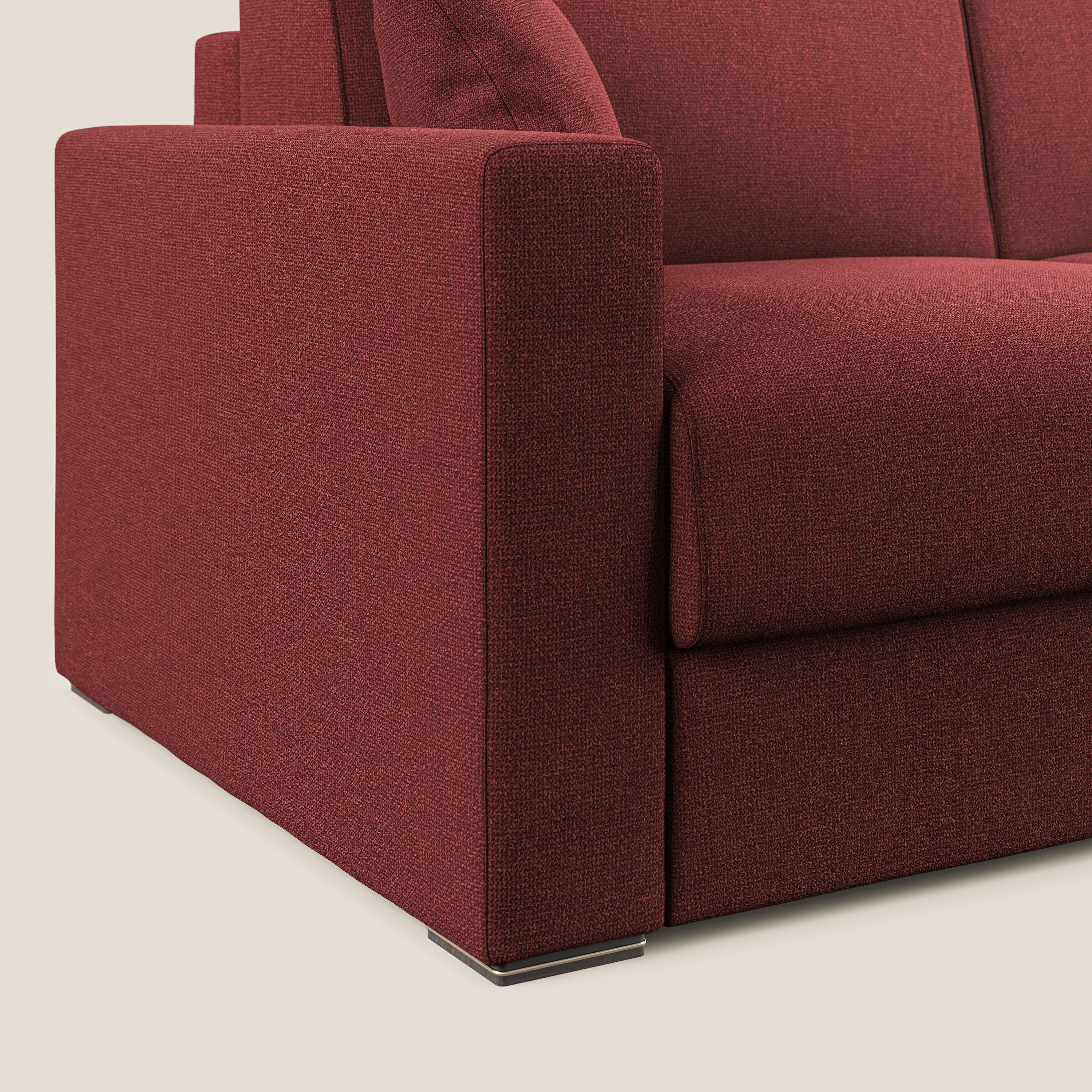 Best Canapé d'angle convertible en tissu détachable QuickClean T08 rouge - Image 8