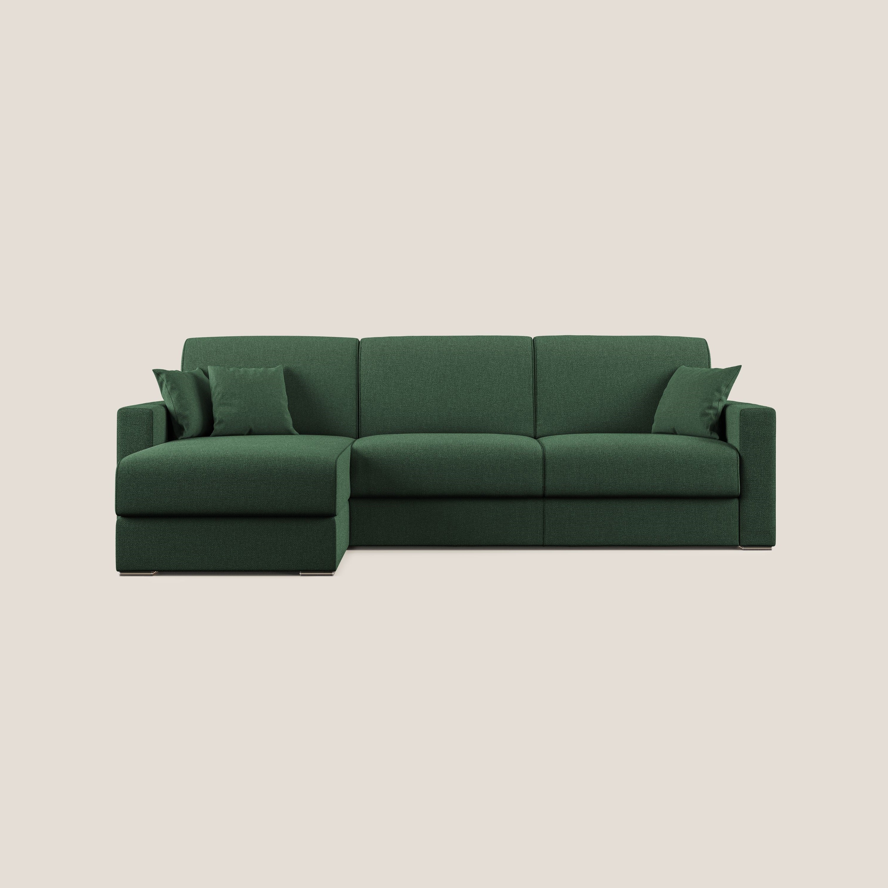 Best Canapé d'angle convertible en tissu détachable QuickClean T08 vert - Image 10