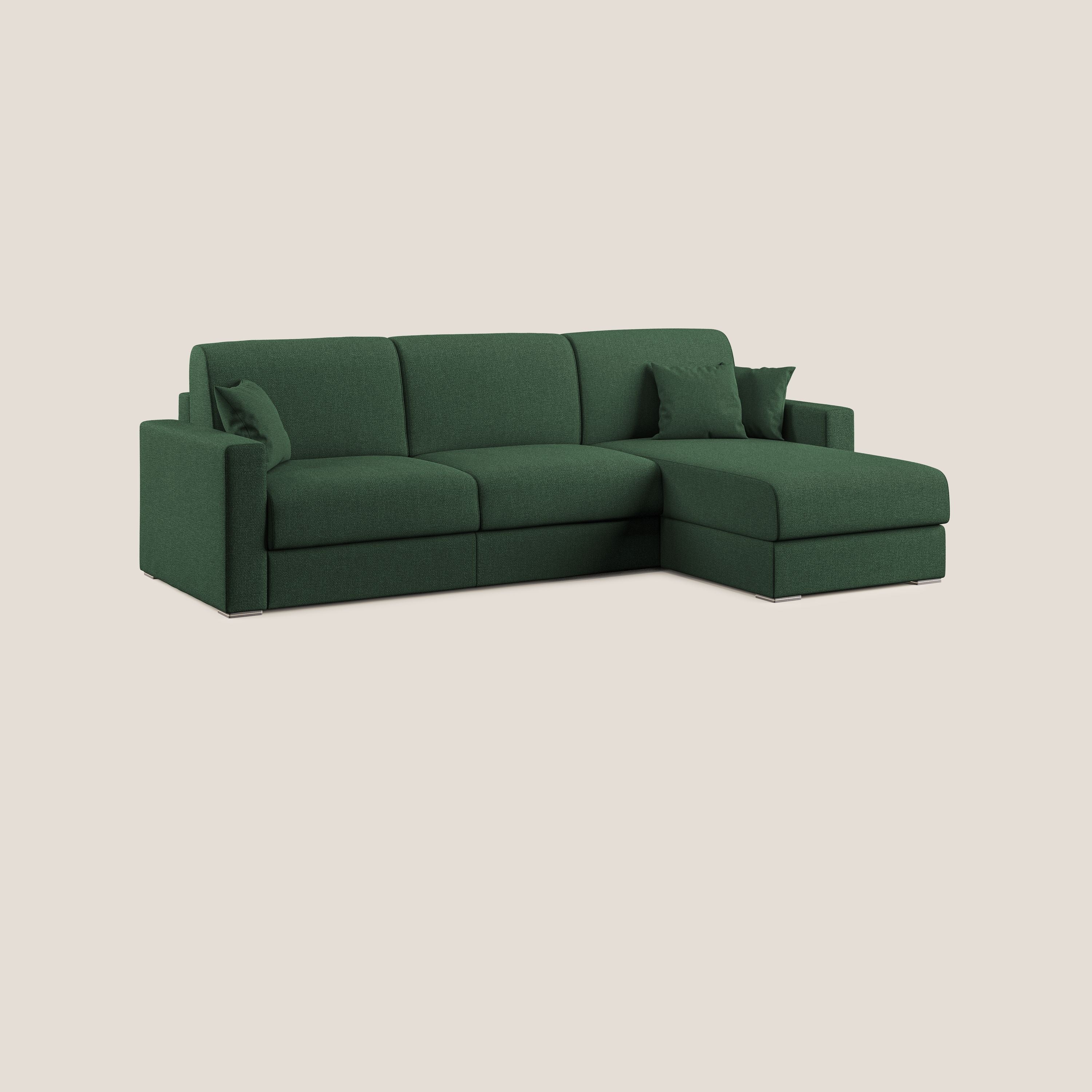 Best Canapé d'angle convertible en tissu détachable QuickClean T08 vert - Image 3