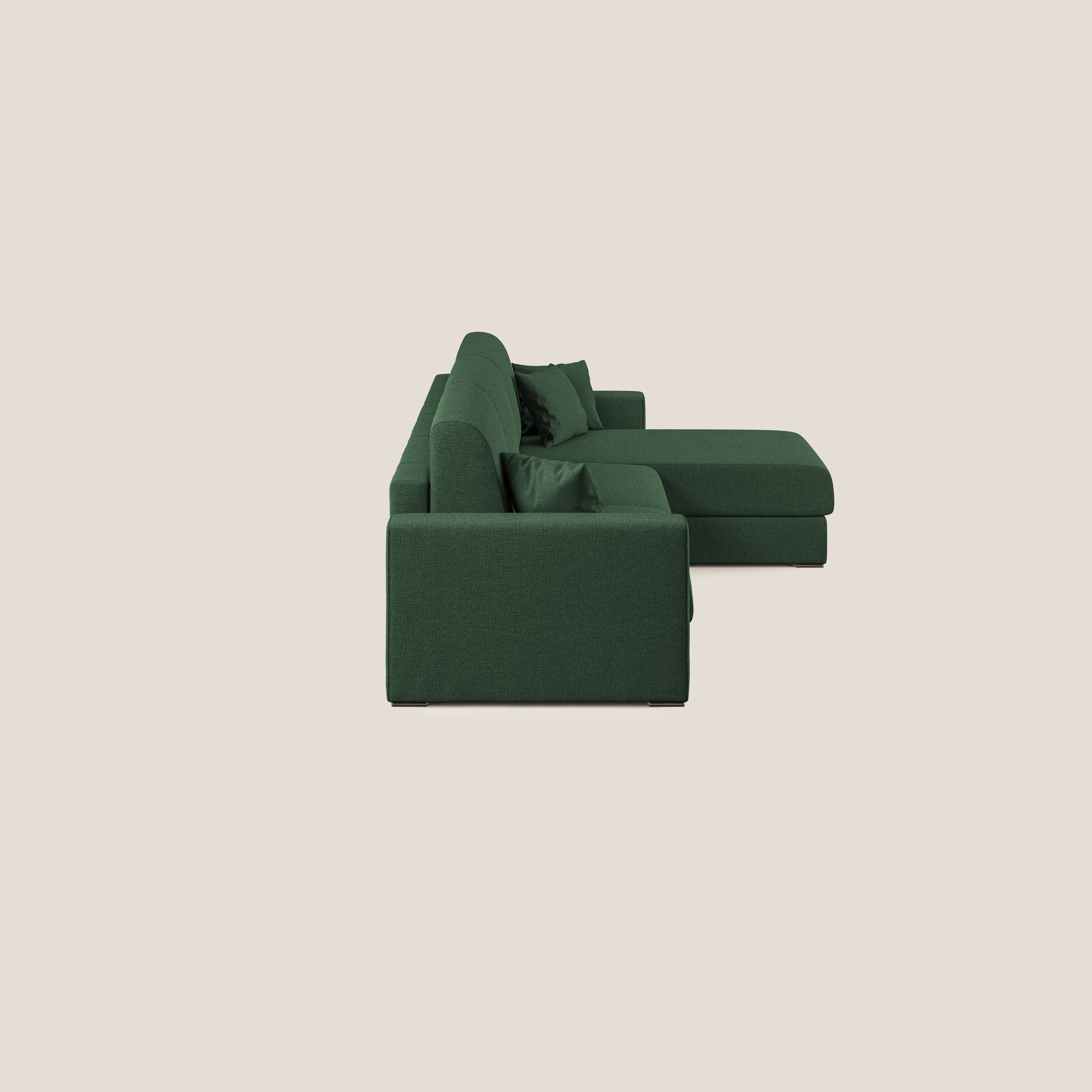 Best Canapé d'angle convertible en tissu détachable QuickClean T08 vert - Image 5