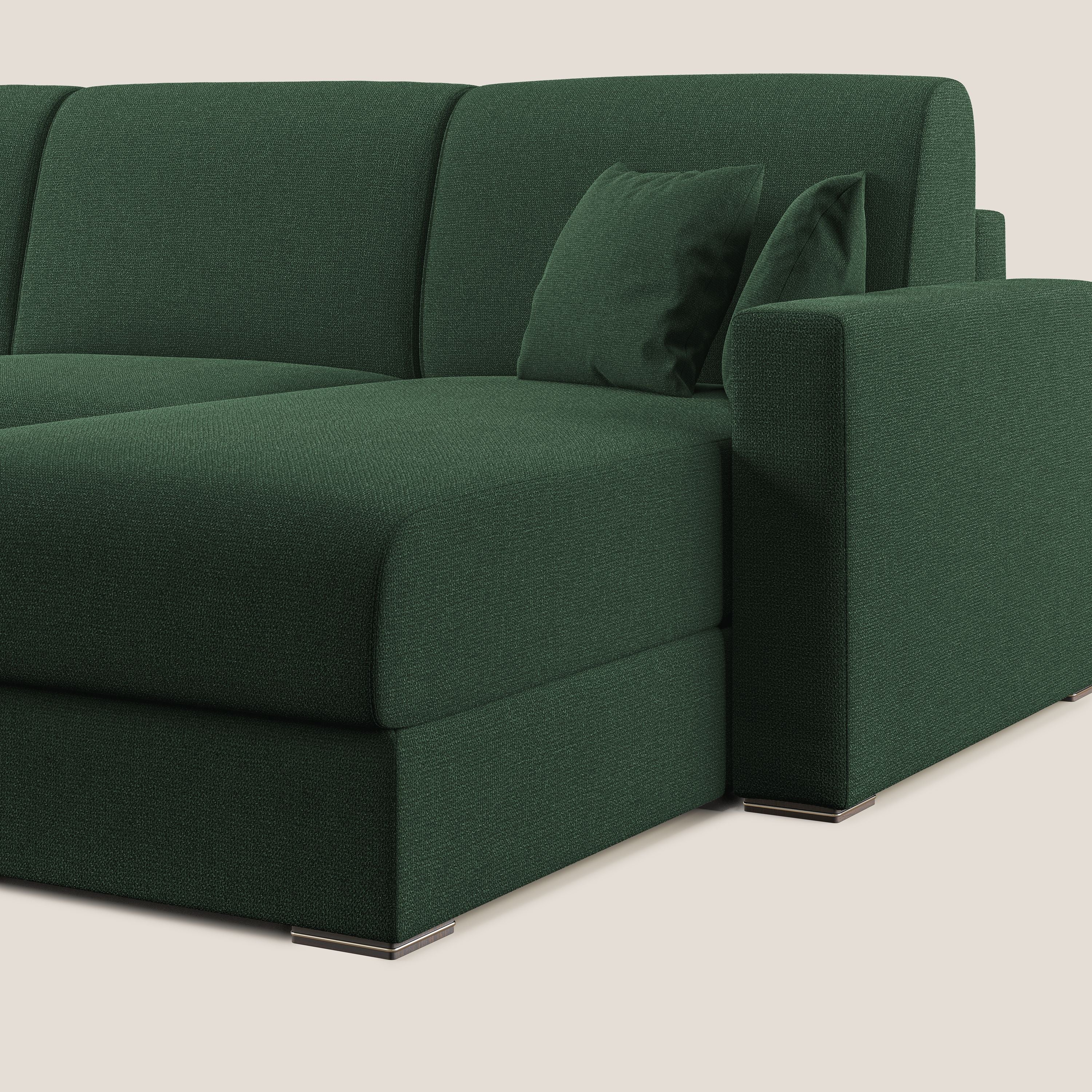 Best Canapé d'angle convertible en tissu détachable QuickClean T08 vert - Image 7