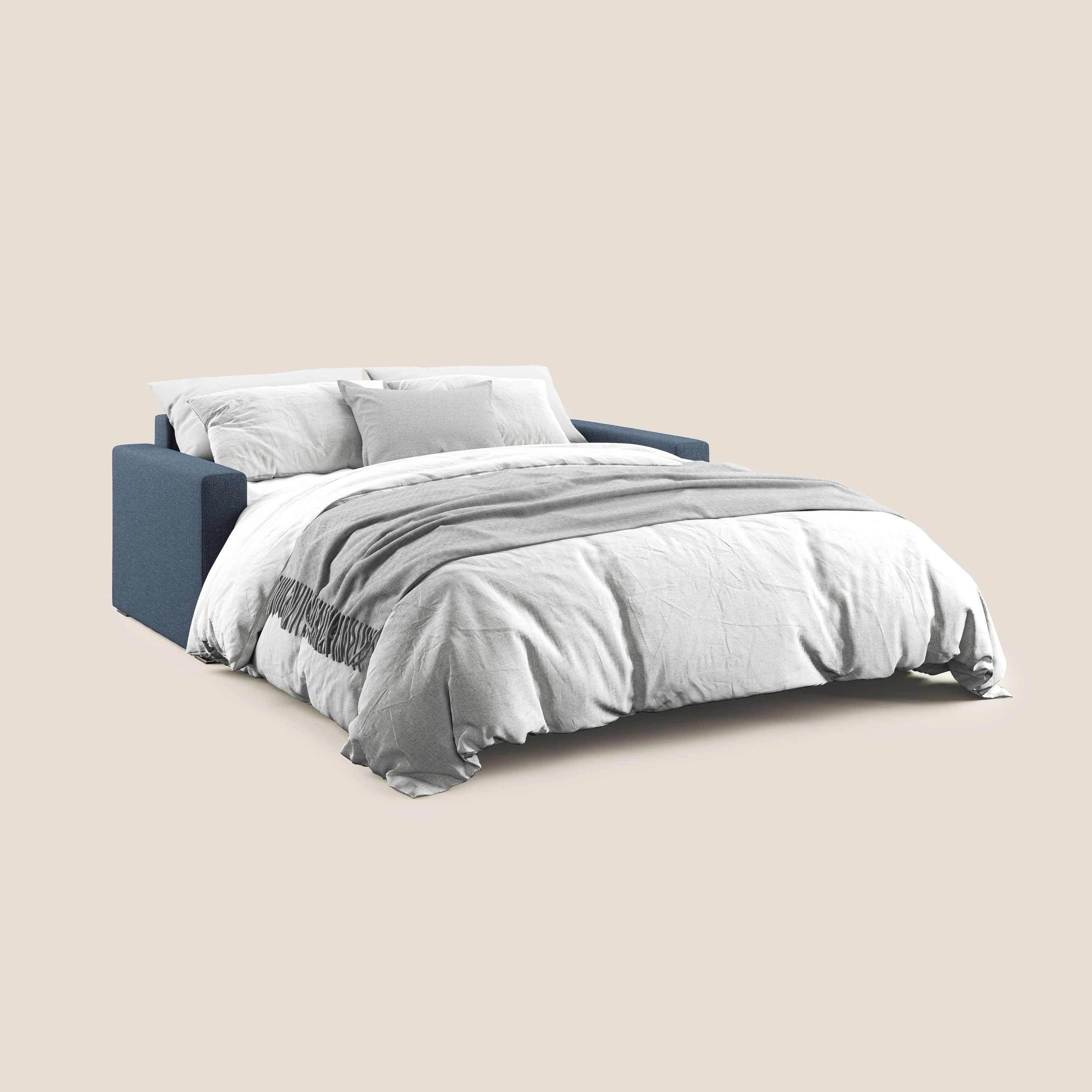 Best canapé lit convertible en tissu détachable QuickClean T08 bleu - Image 6