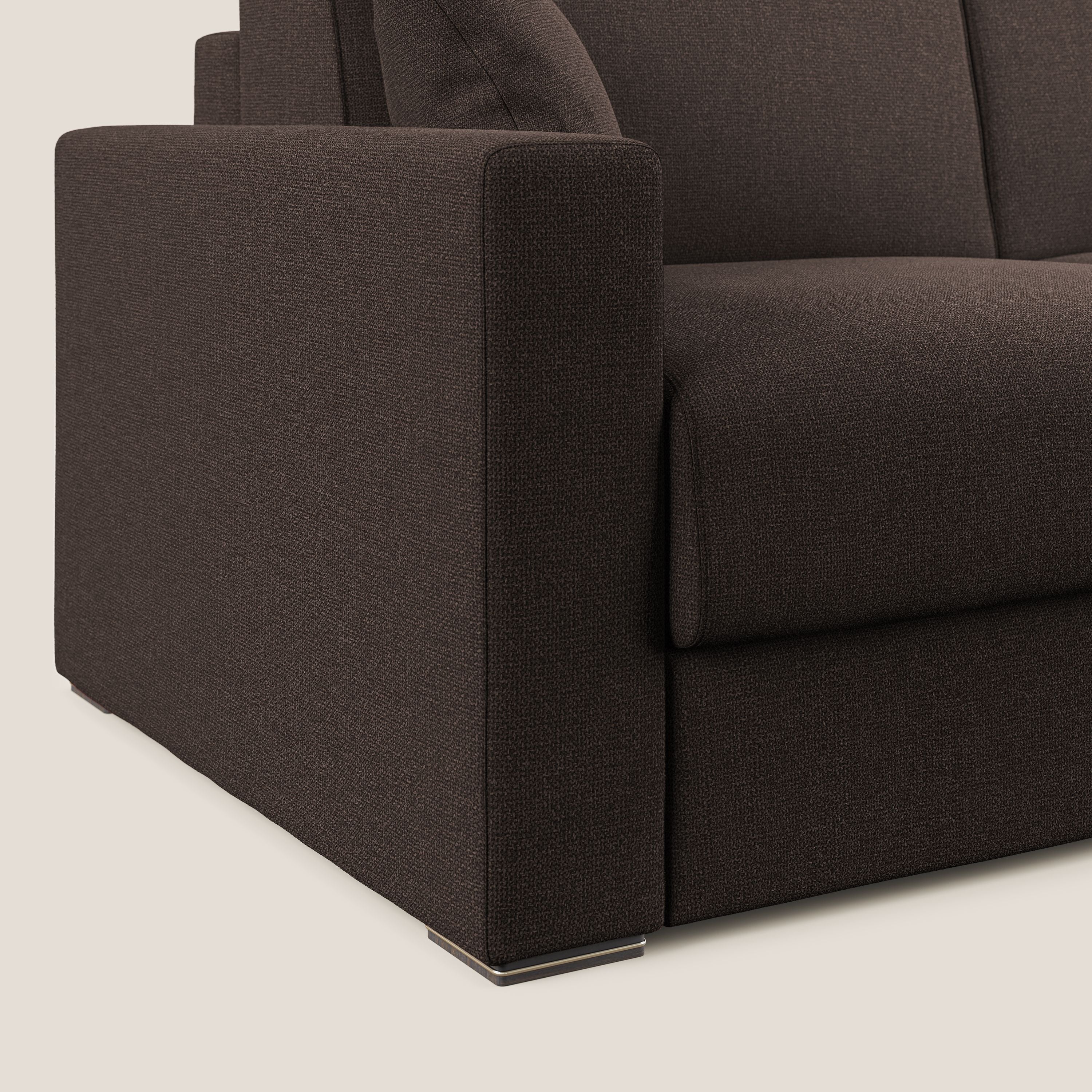 Best canapé lit convertible en tissu détachable QuickClean T08 marron - Image 3
