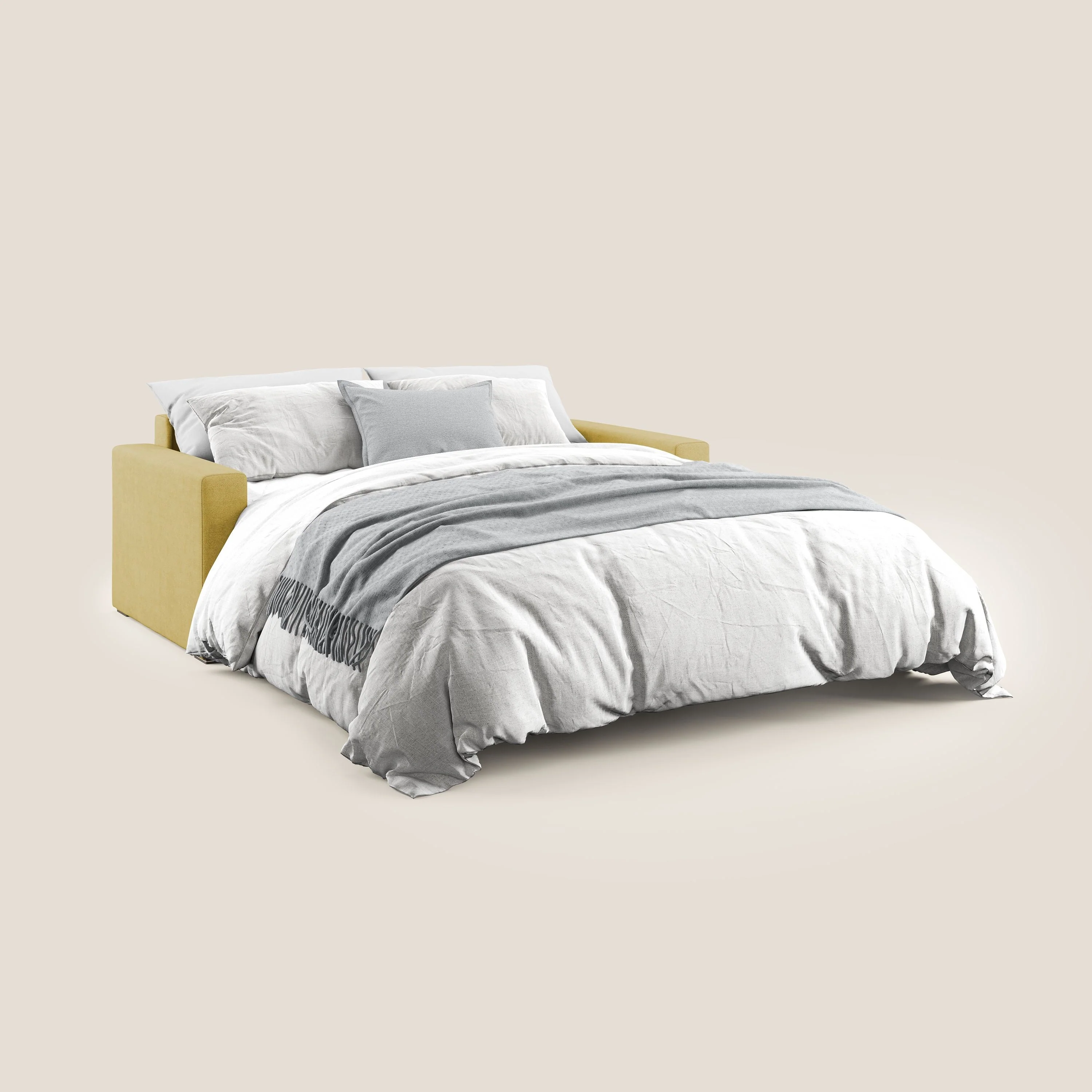 Best Canapé convertible en tissu imperméable T02 jaune - Image 2