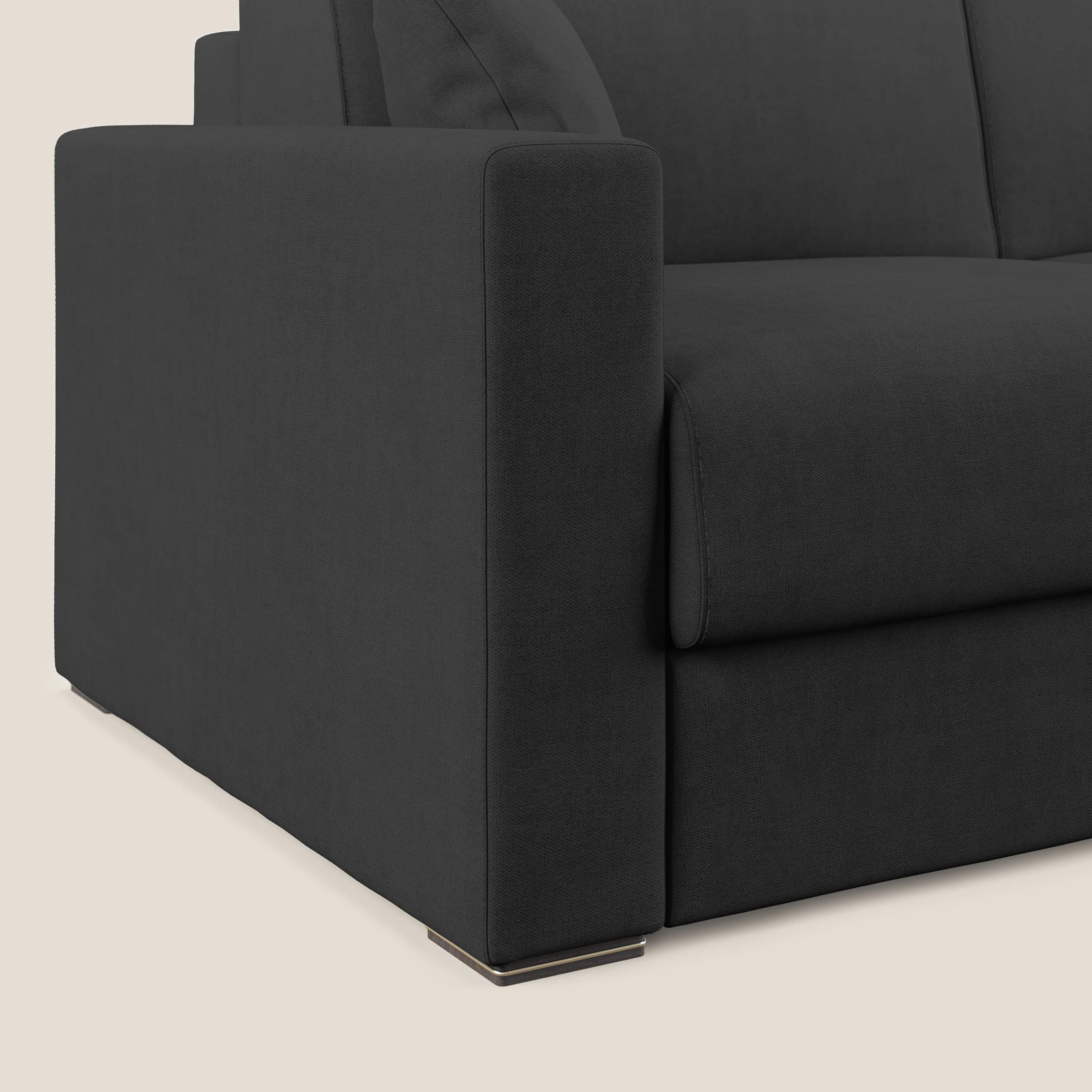 Best Canapé convertible en tissu imperméable T02 noir - Image 6