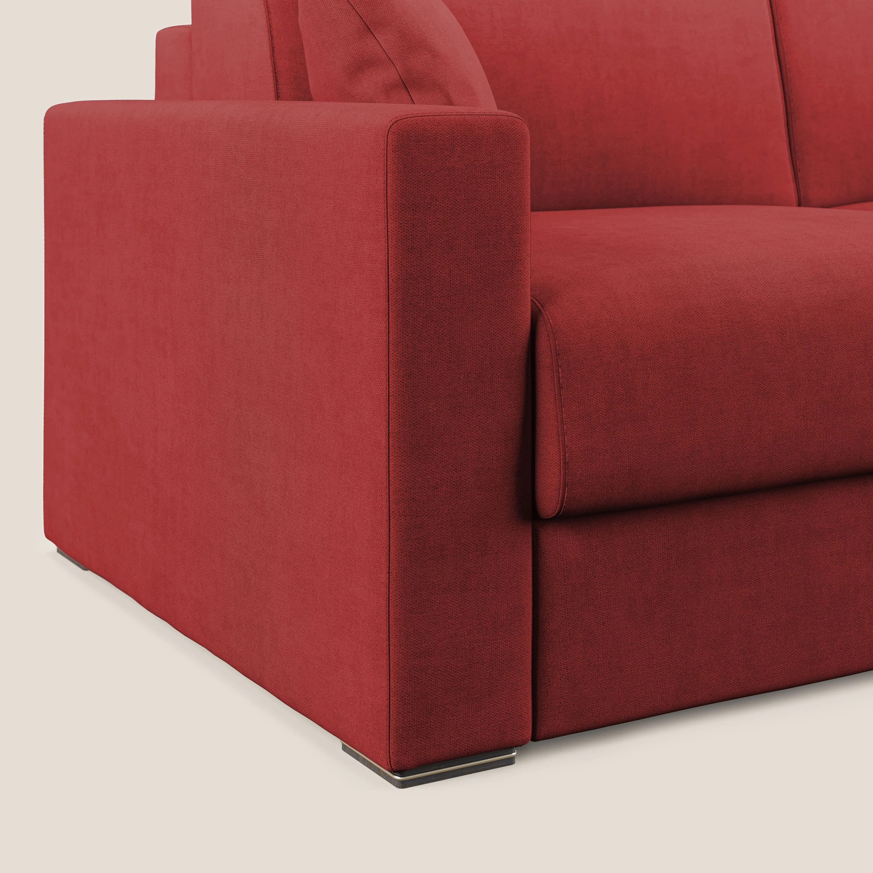 Best Canapé convertible en tissu imperméable T02 rouge - Image 6