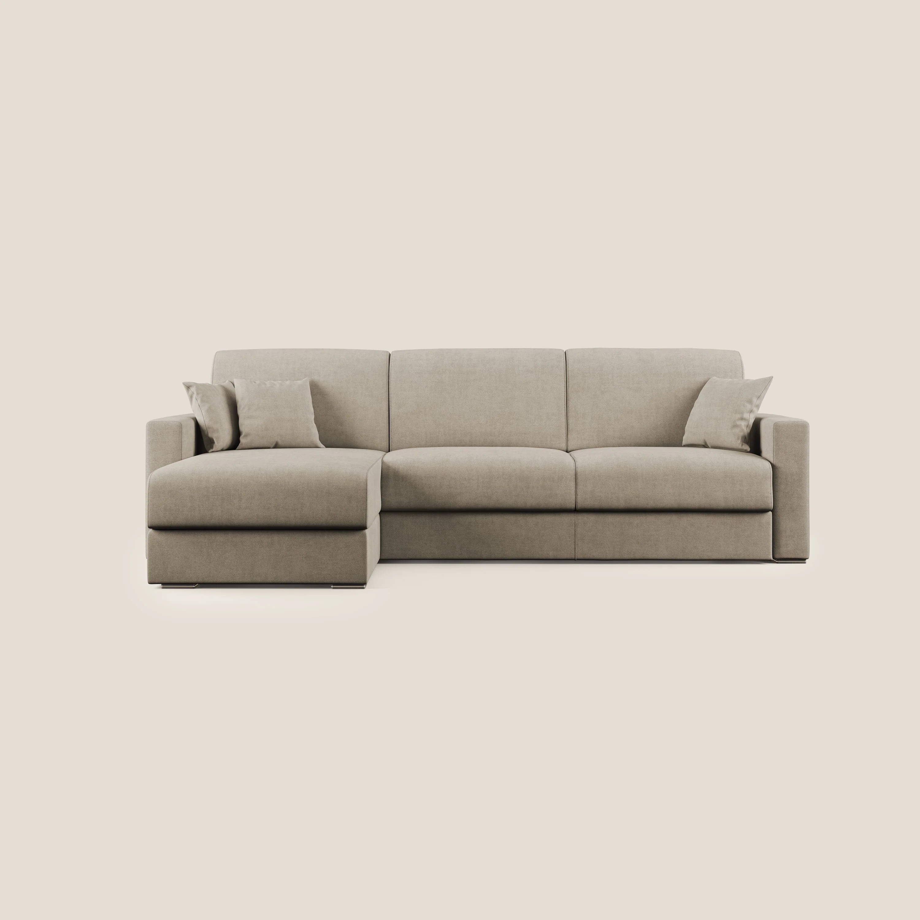 Best Canapé d'angle convertible en tissu imperméable T02 beige - Image 10