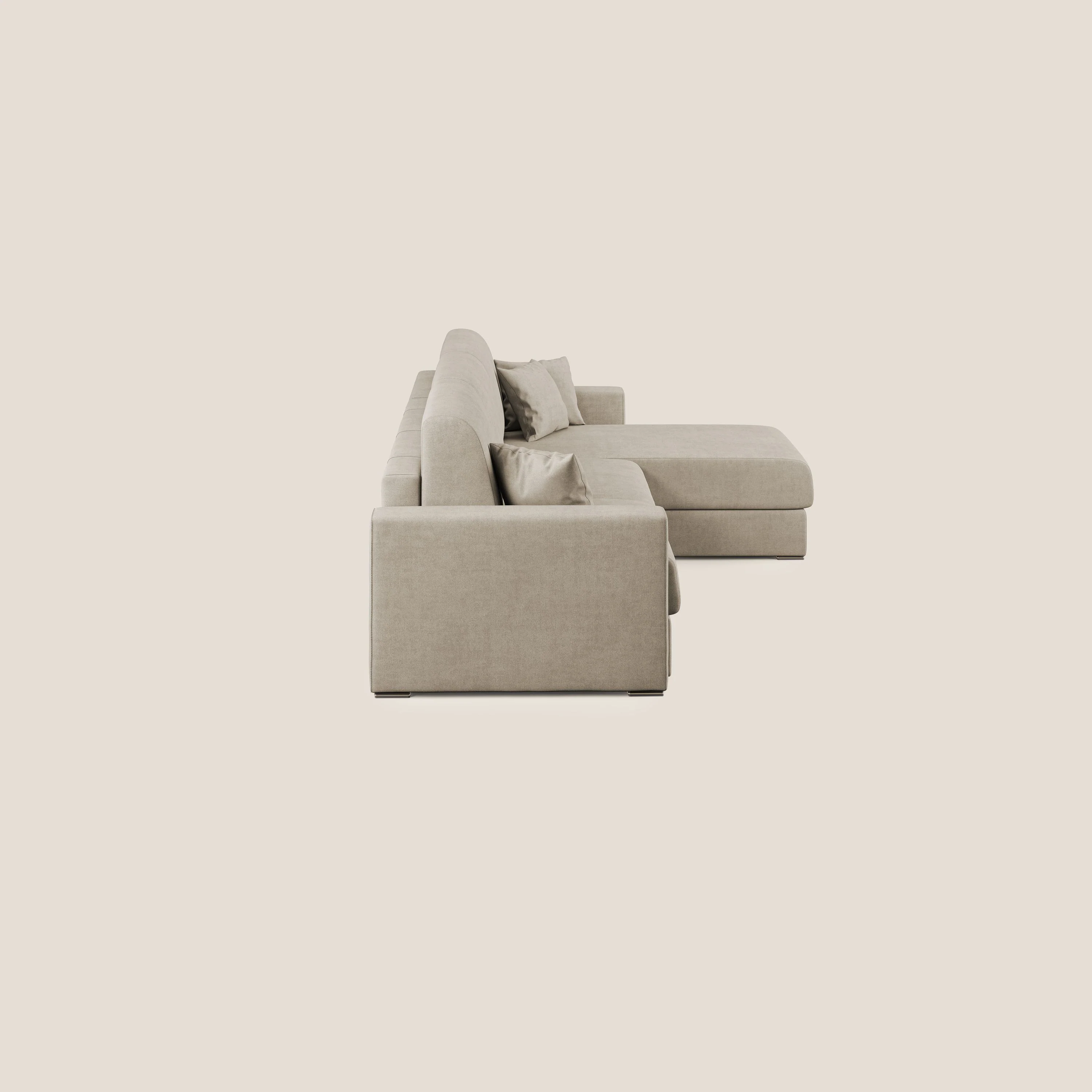 Best Canapé d'angle convertible en tissu imperméable T02 beige - Image 4