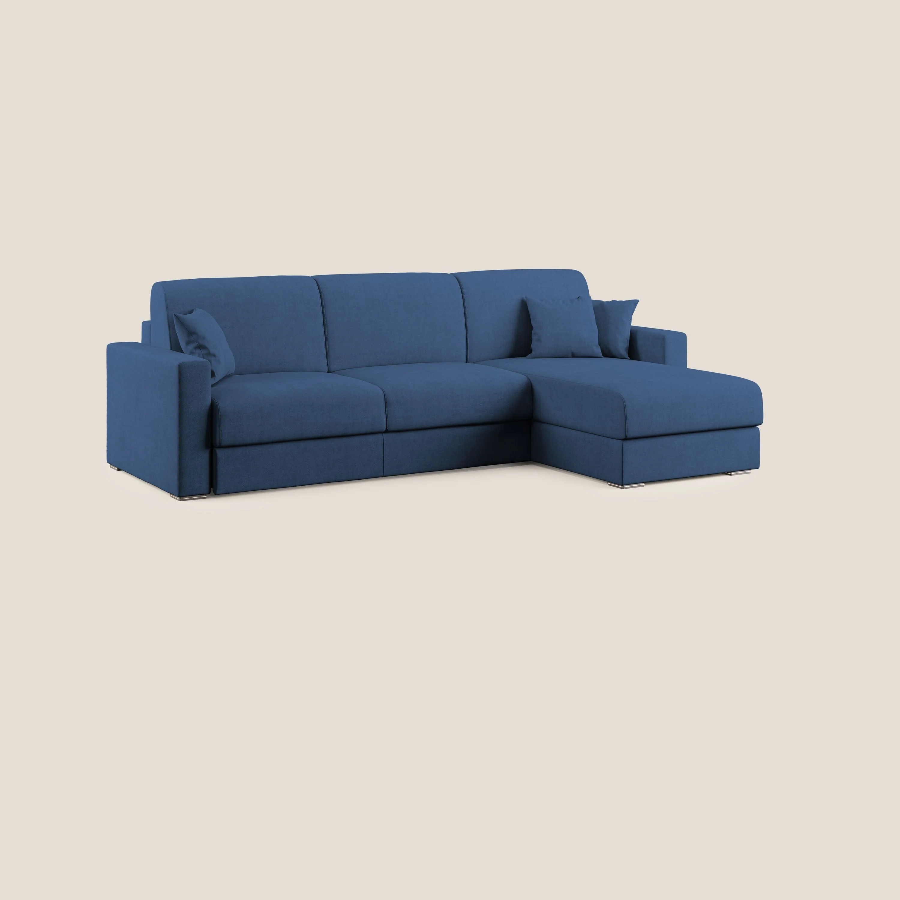 Best Canapé d'angle convertible en tissu imperméable T02 bleu - Image 3