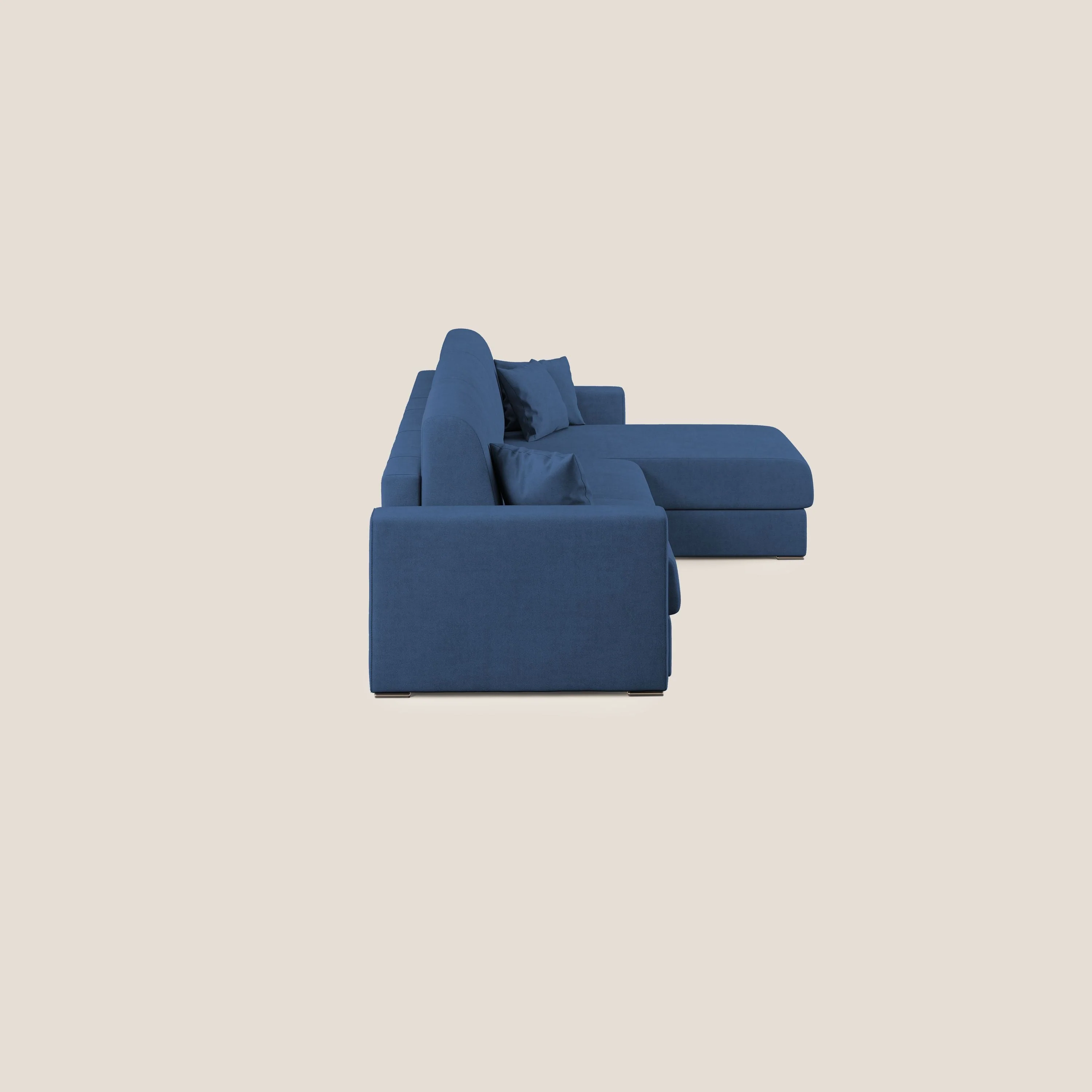 Best Canapé d'angle convertible en tissu imperméable T02 bleu - Image 5