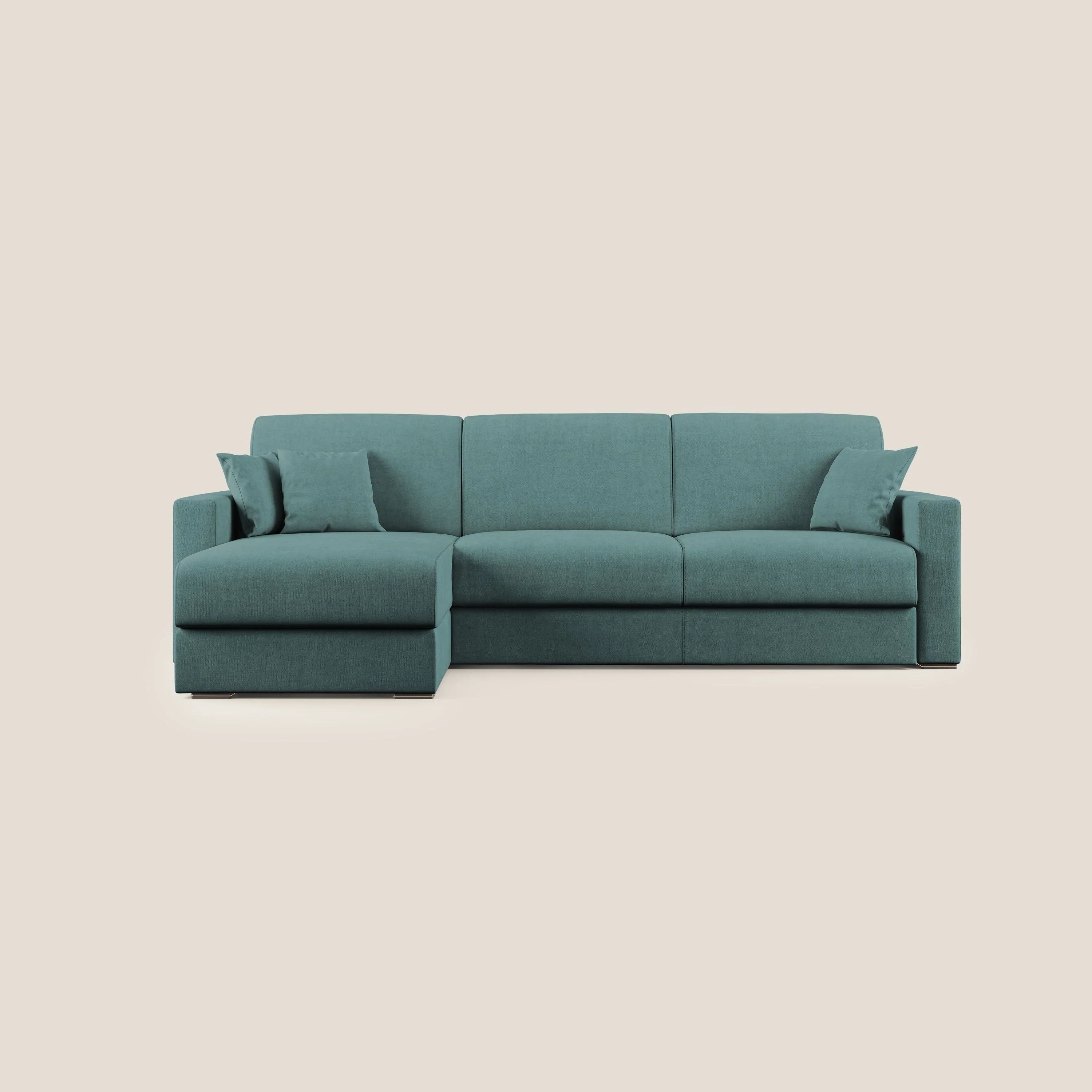 Best Canapé d'angle convertible en tissu imperméable T02 bleu canard - Image 10